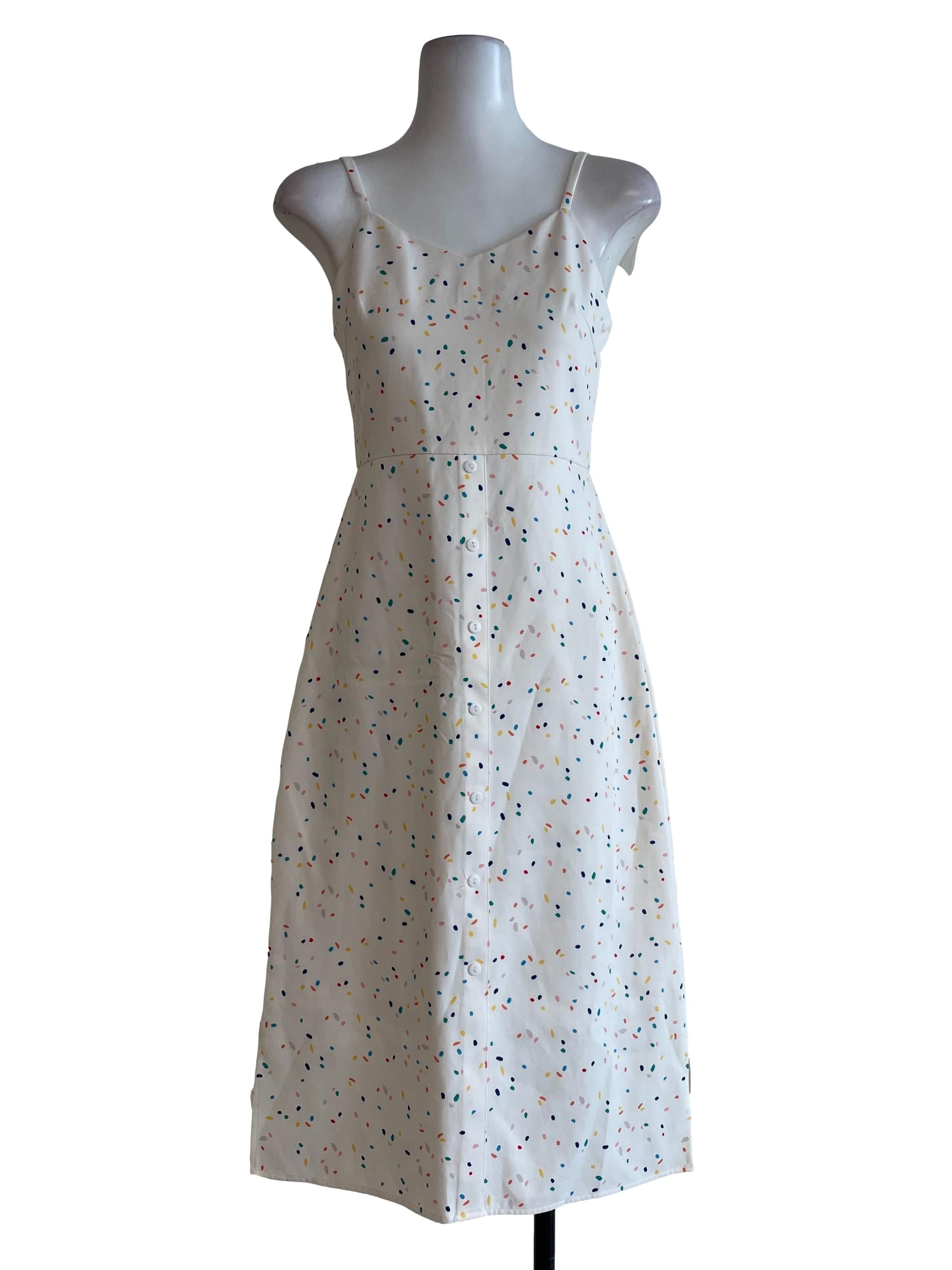 Alabaster White Dot Dress