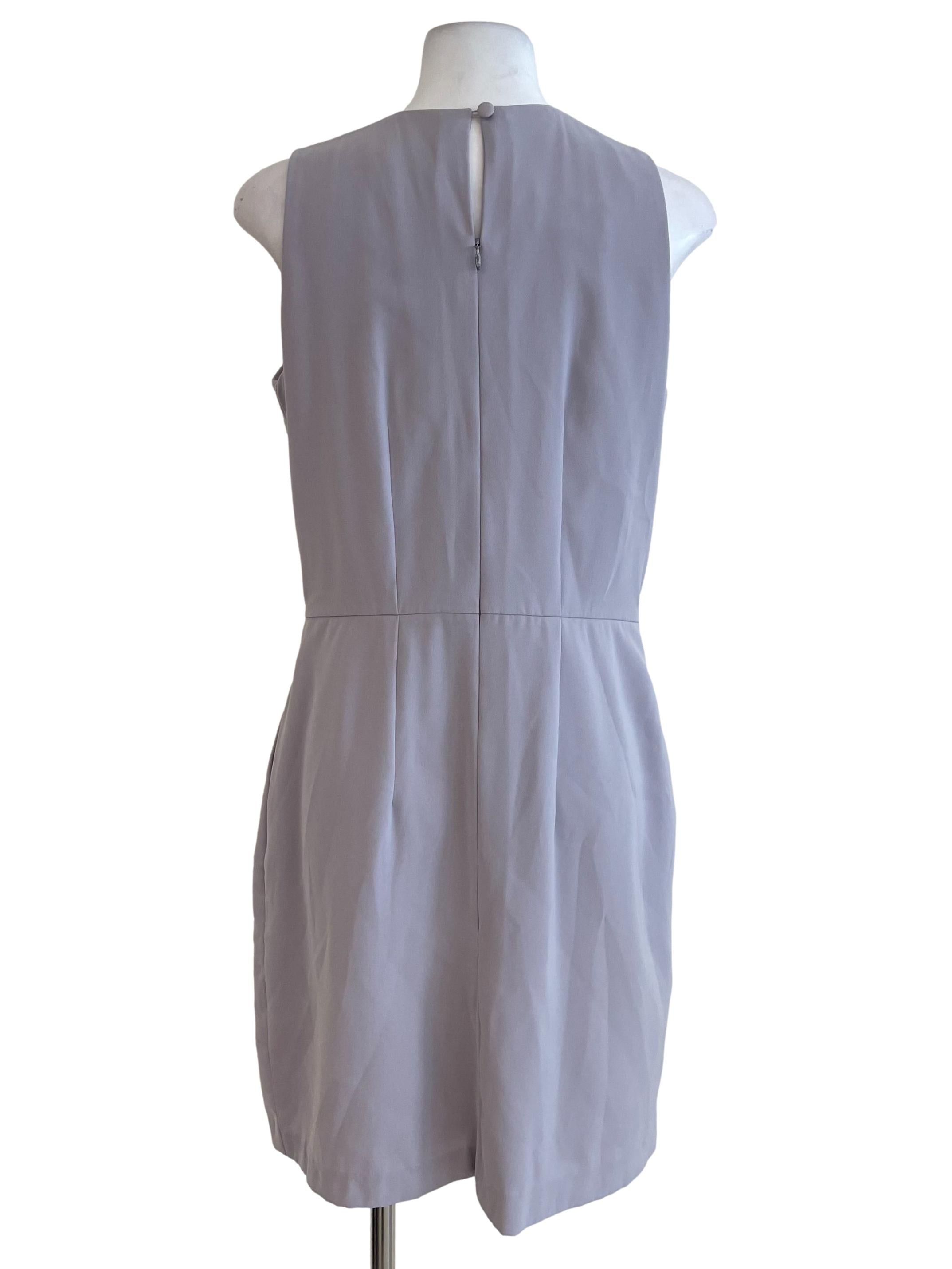 Light Flint Pleated Sleeveless Slip Dress