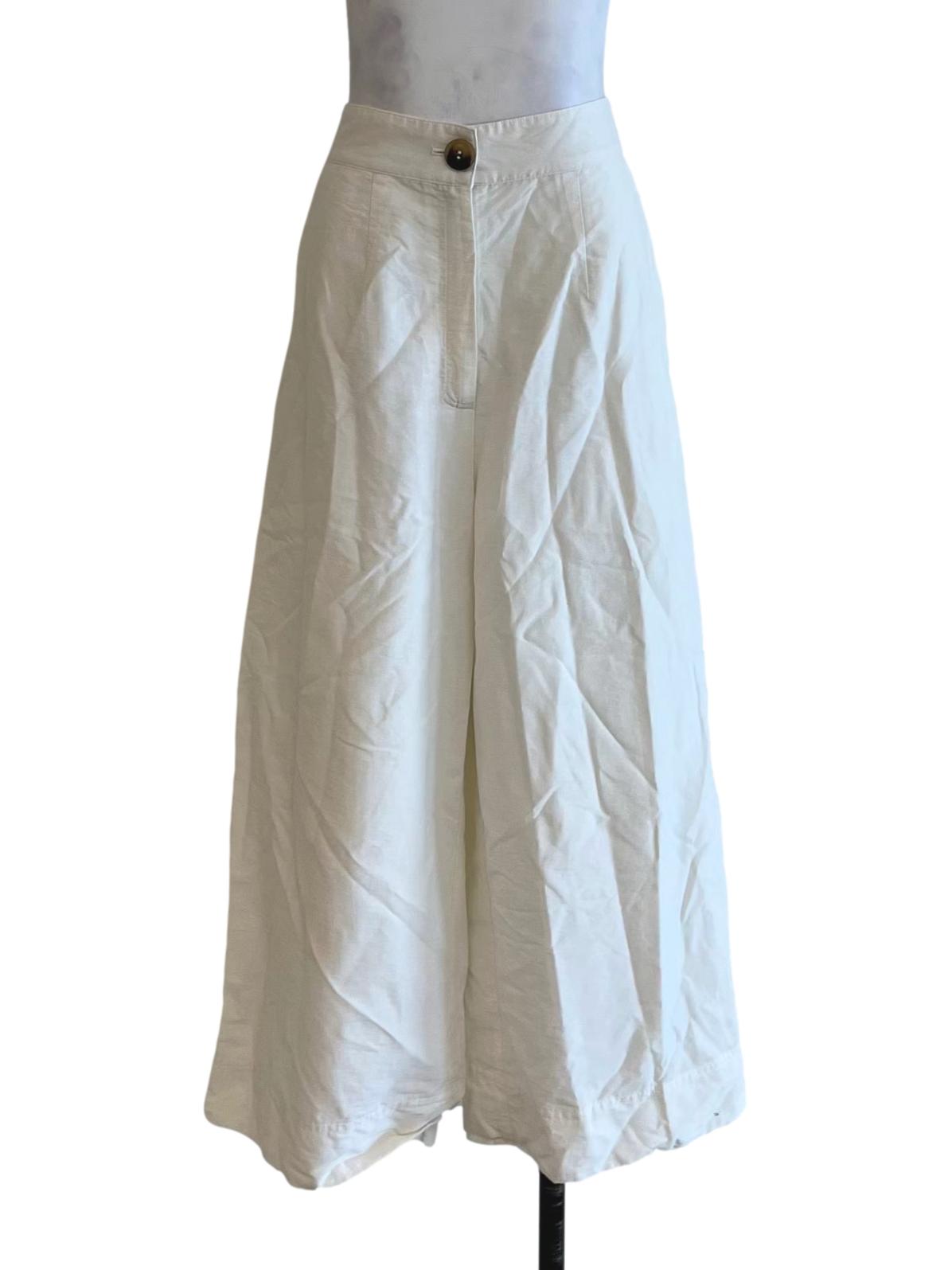 White Plain Wide Pants