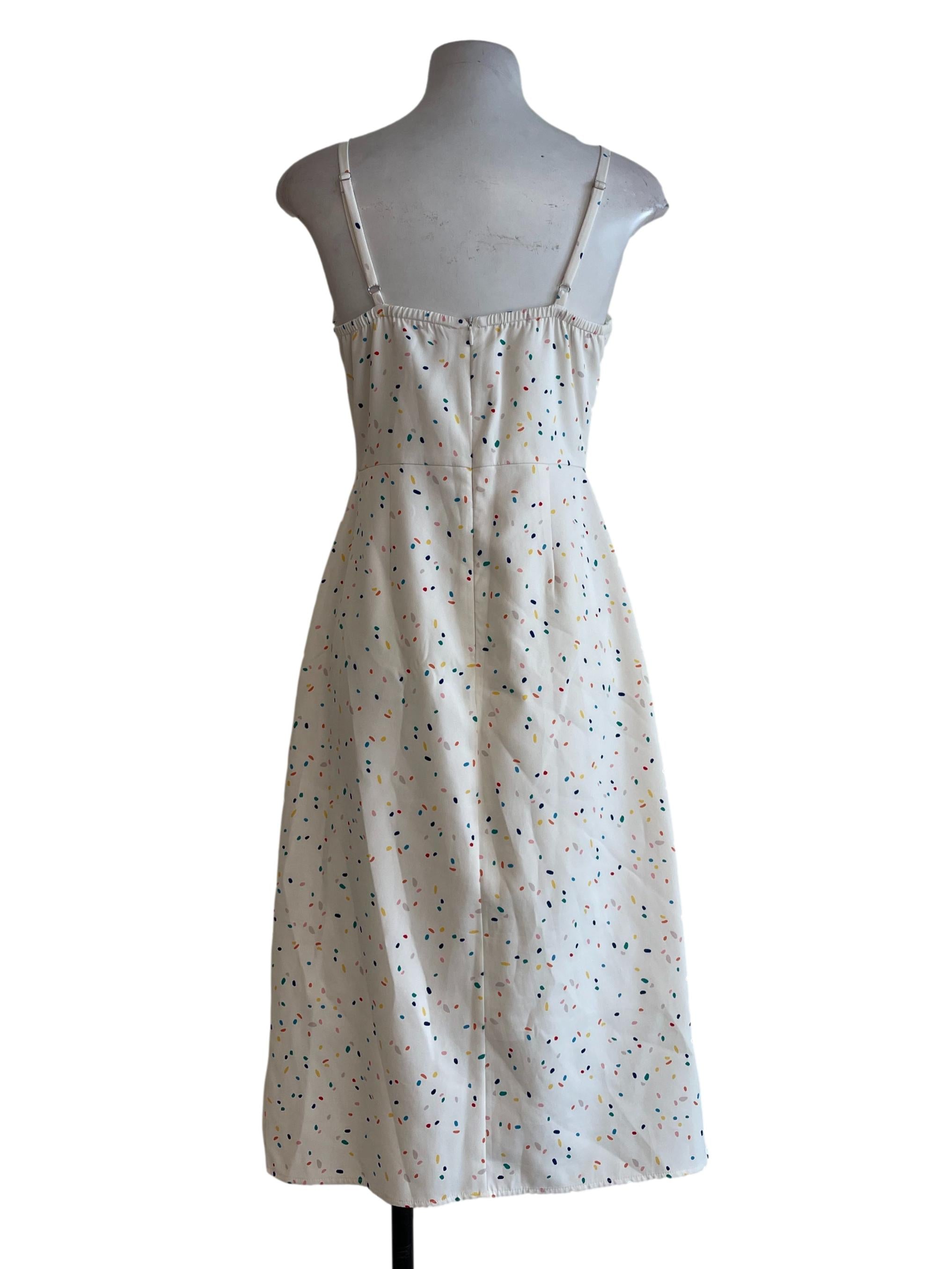 Alabaster White Dot Dress