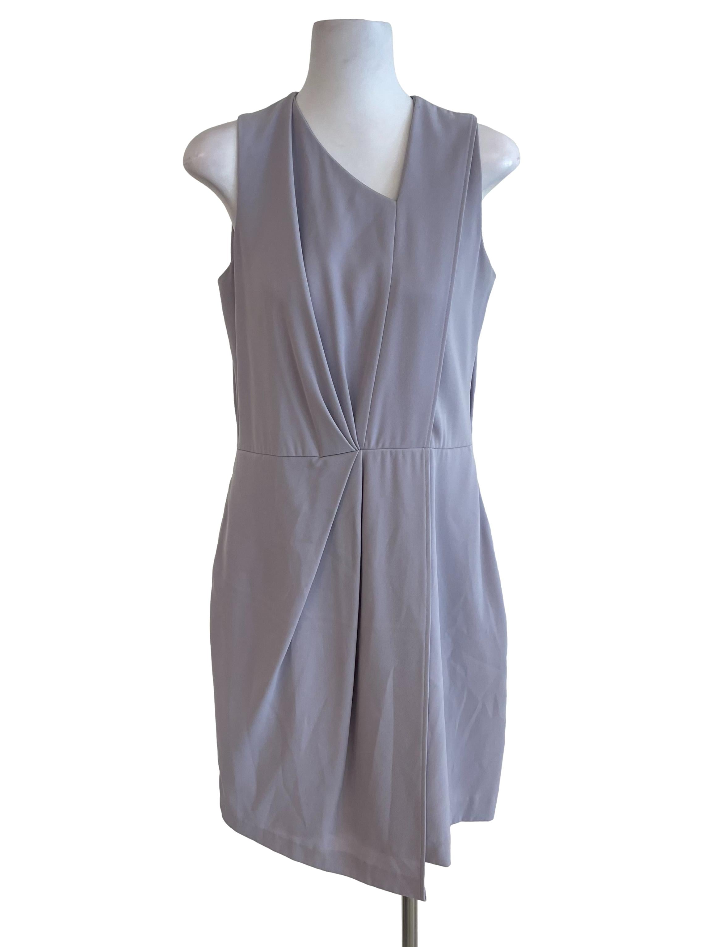 Light Flint Pleated Sleeveless Slip Dress