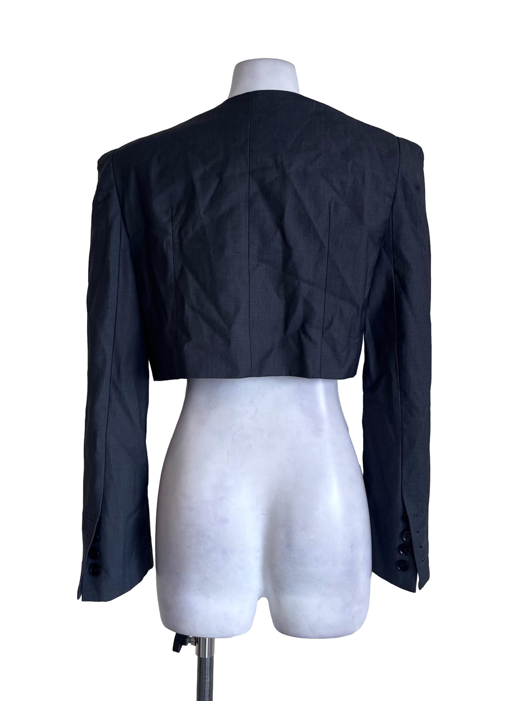 Ash Grey Cropped Blazer