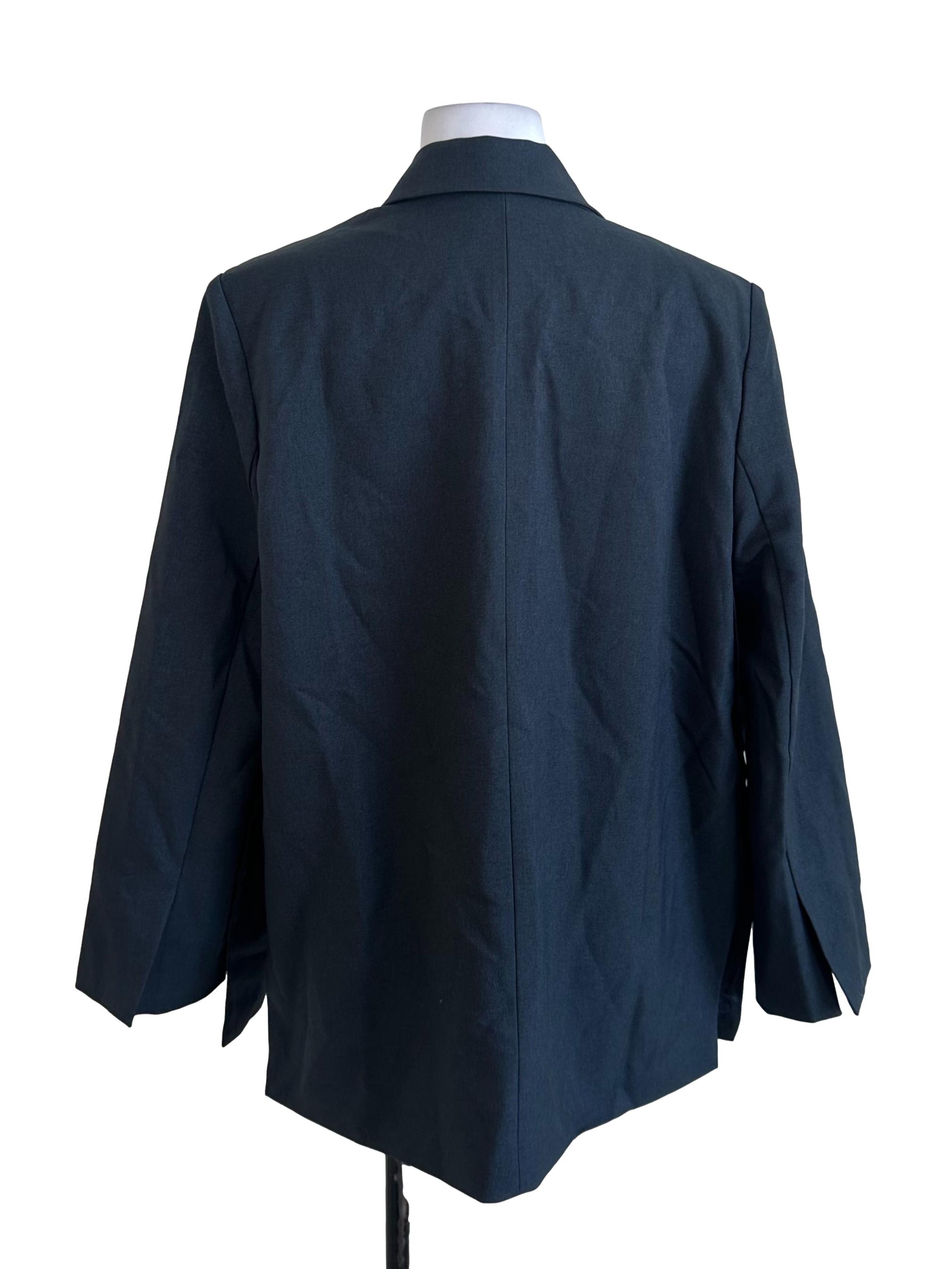 Dark Grey Plain Blazer