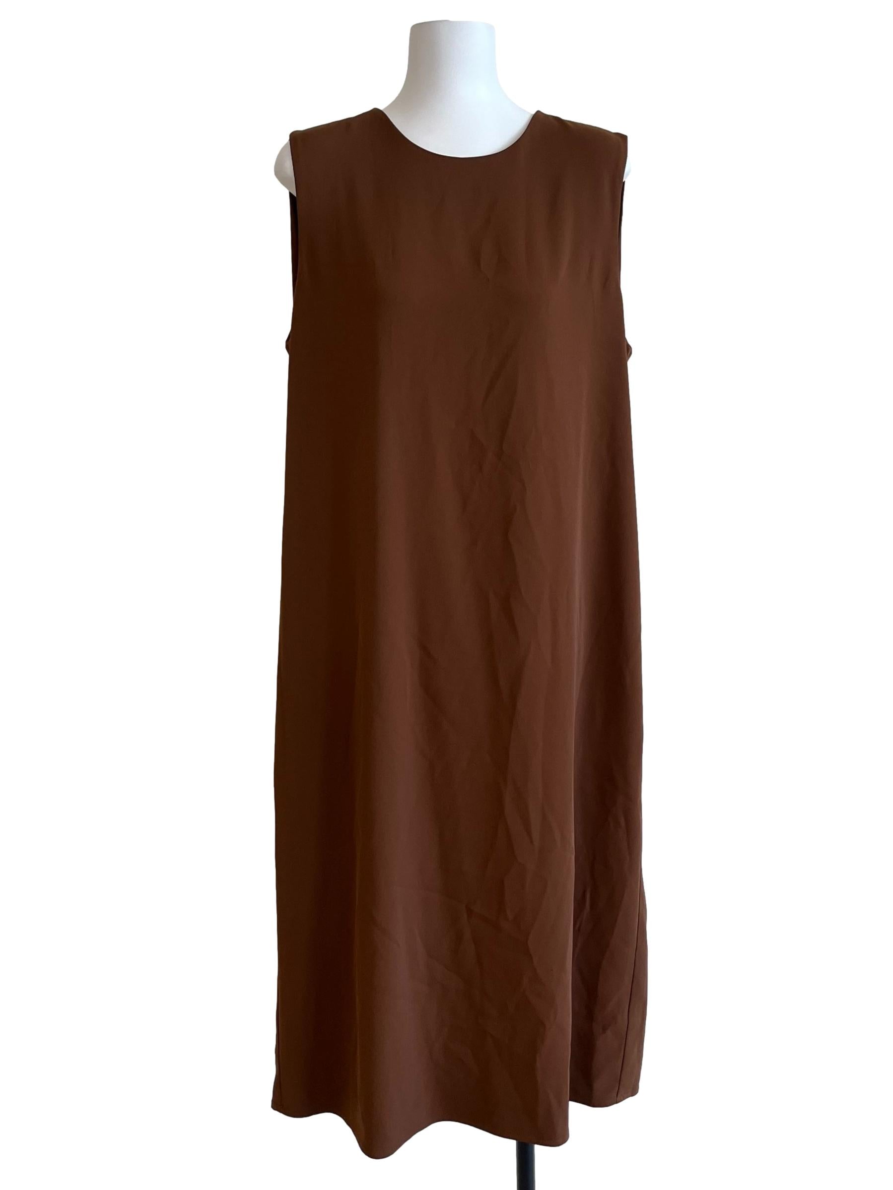 Caramel Brown Shift Dress