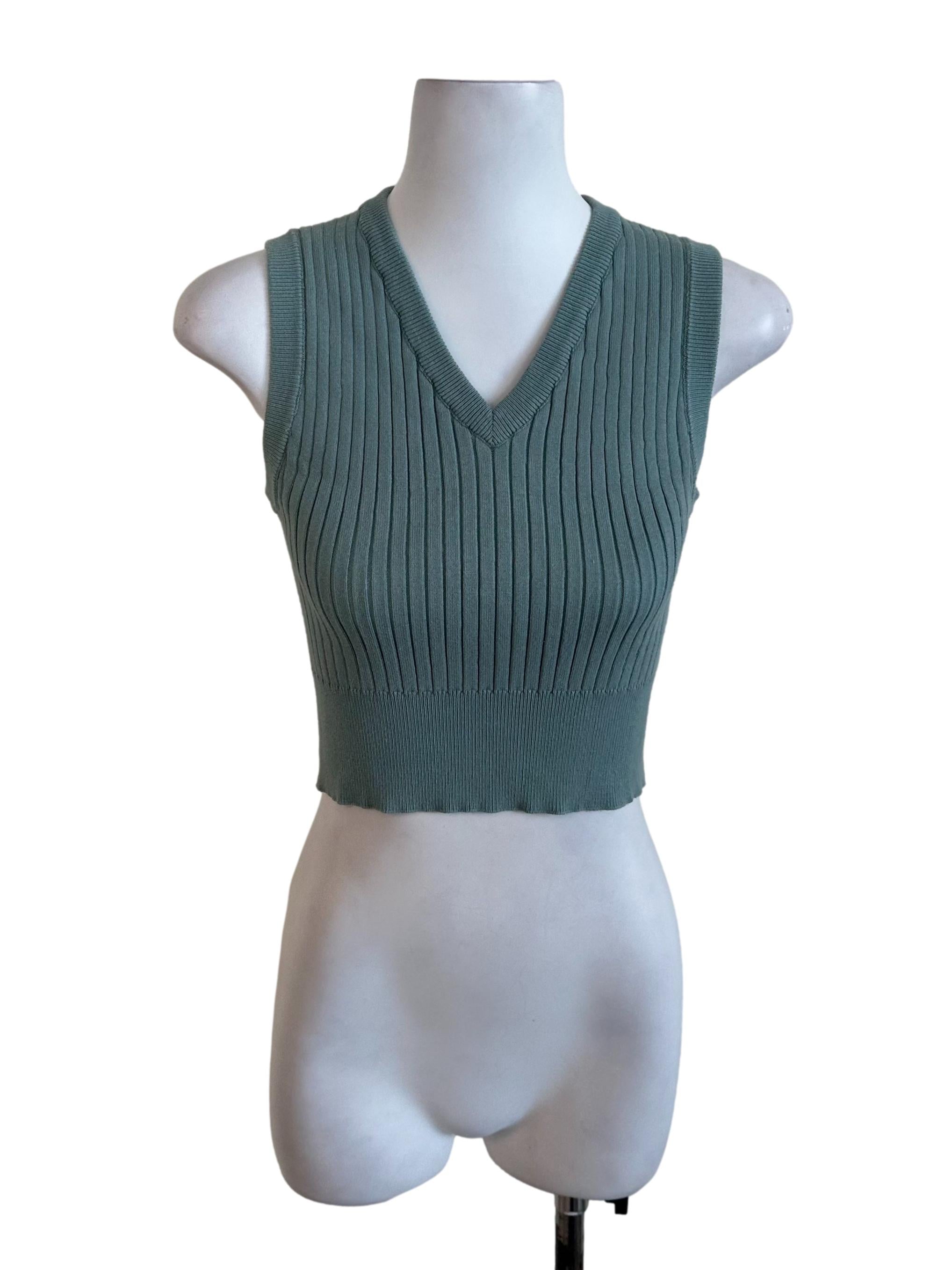 Pastel Green Knit Top