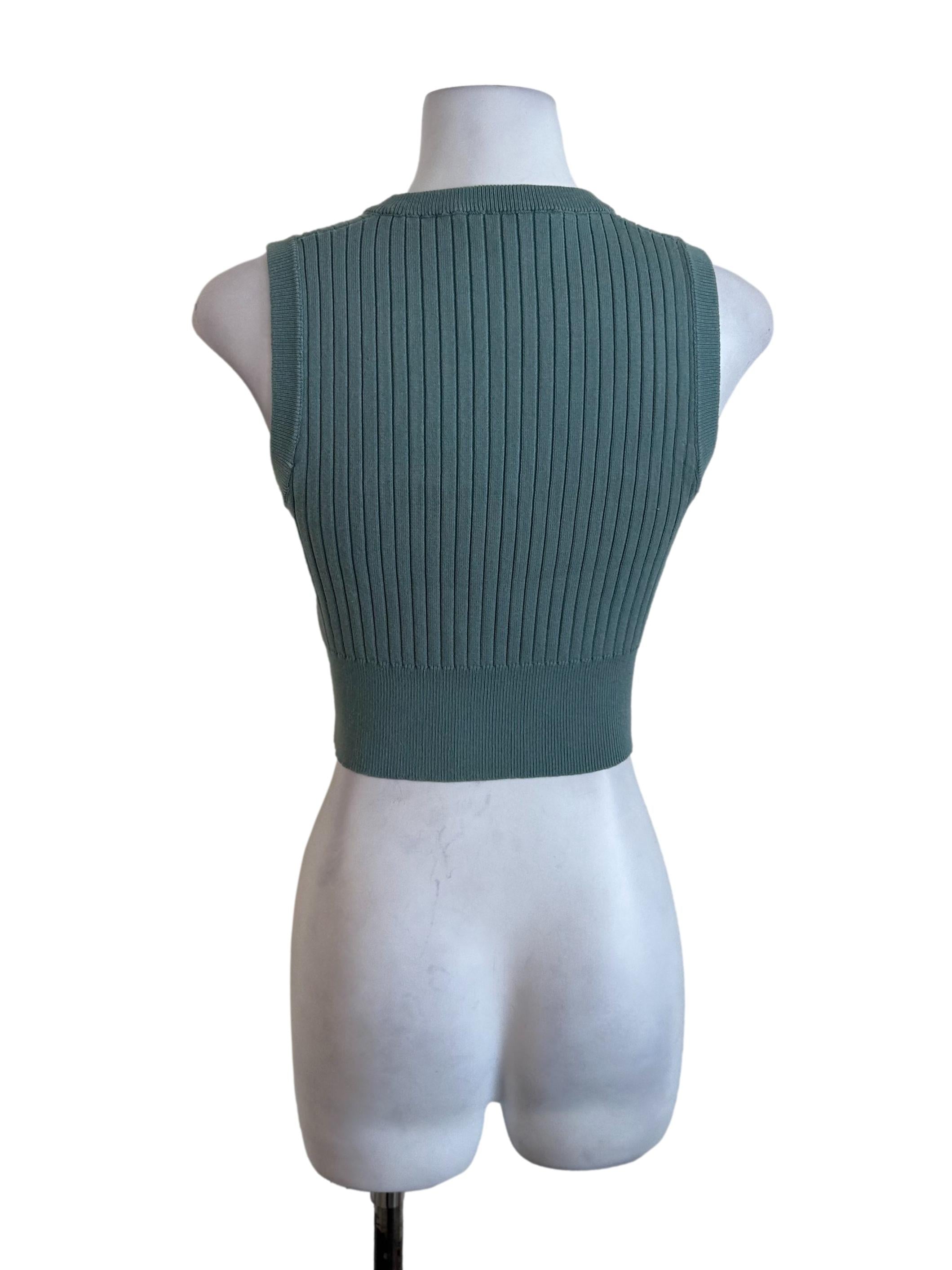 Pastel Green Knit Top