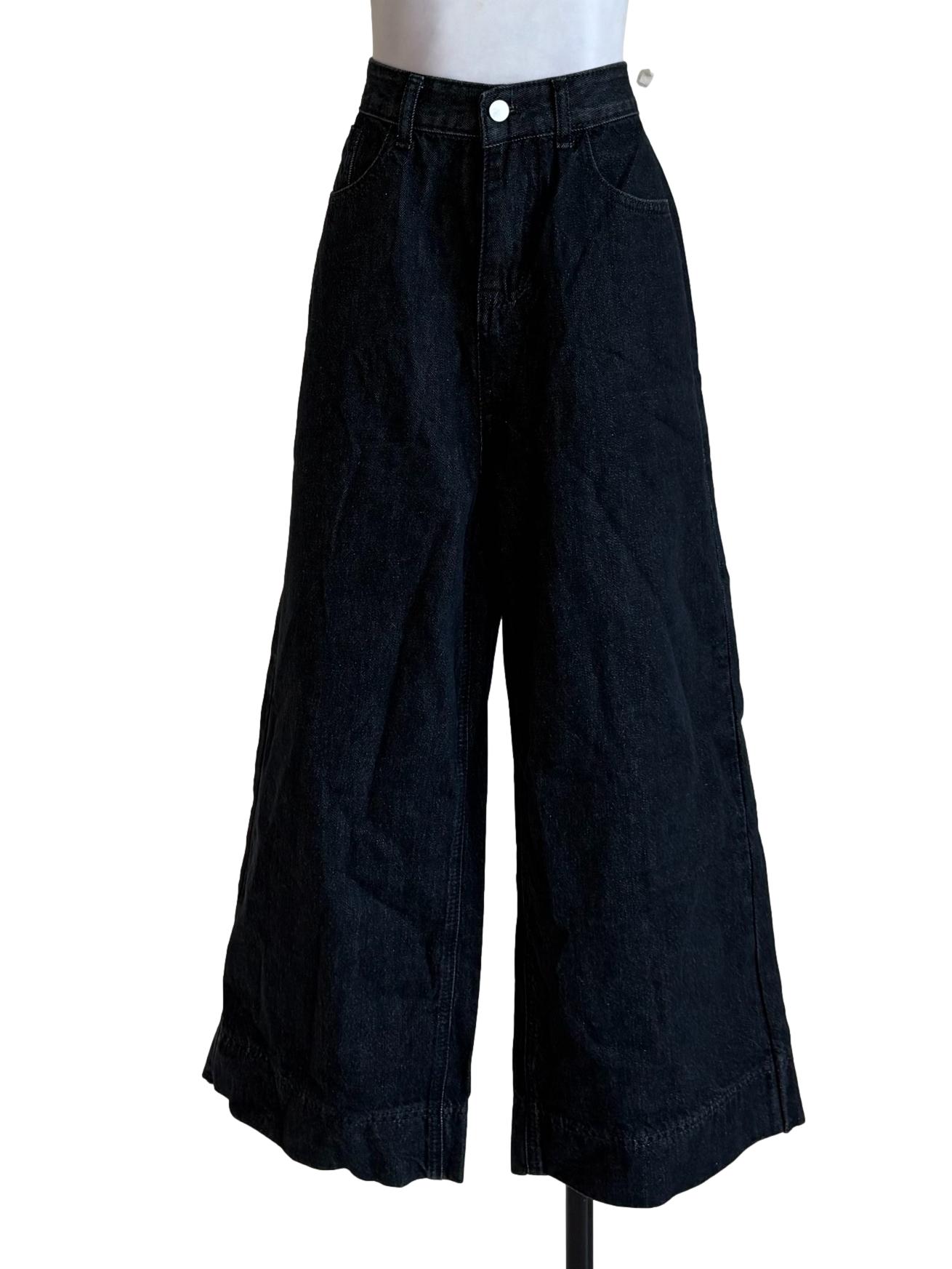 Peacock Blue Wide Leg Jeans