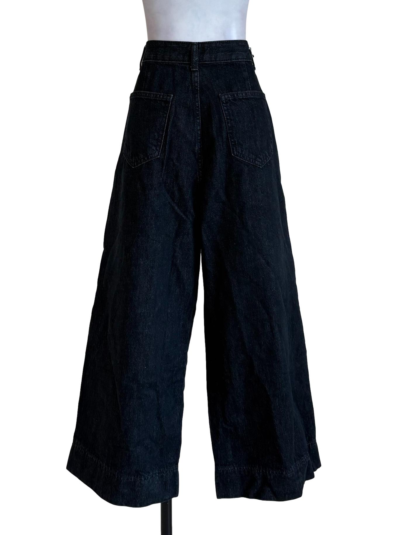 Peacock Blue Wide Leg Jeans