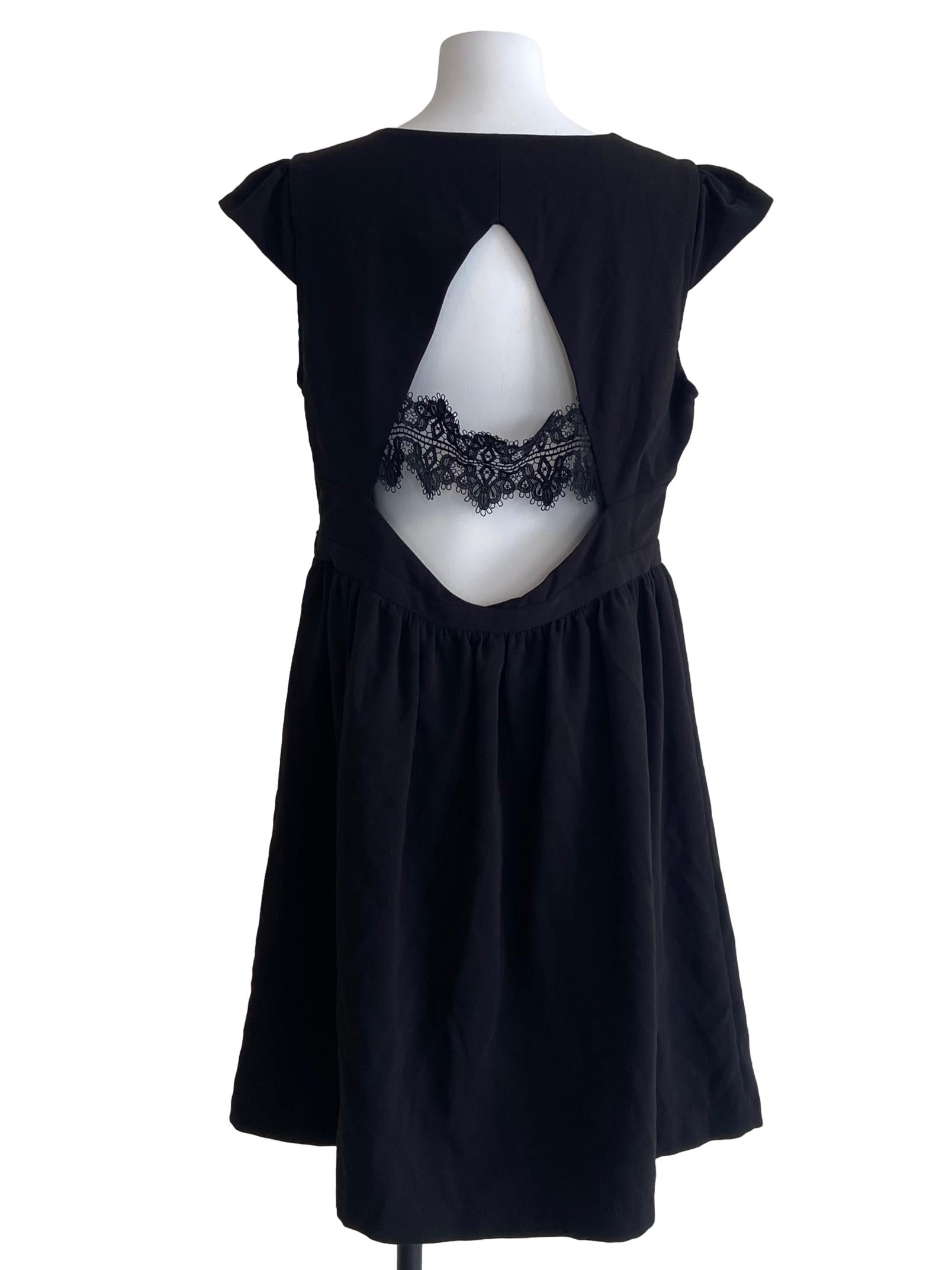 Black Lace A-Line Dress