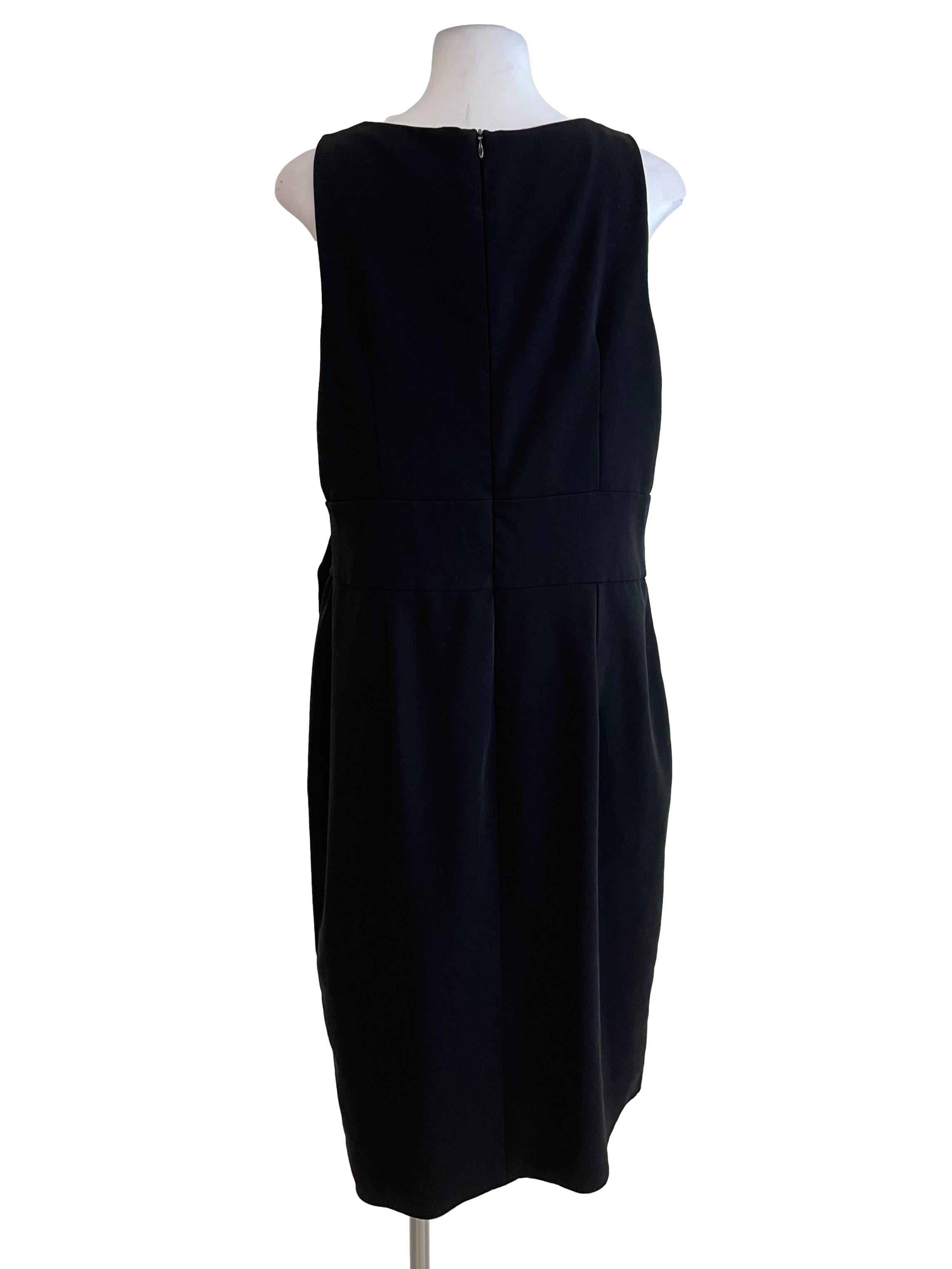 Black Buckled Overlay Dress