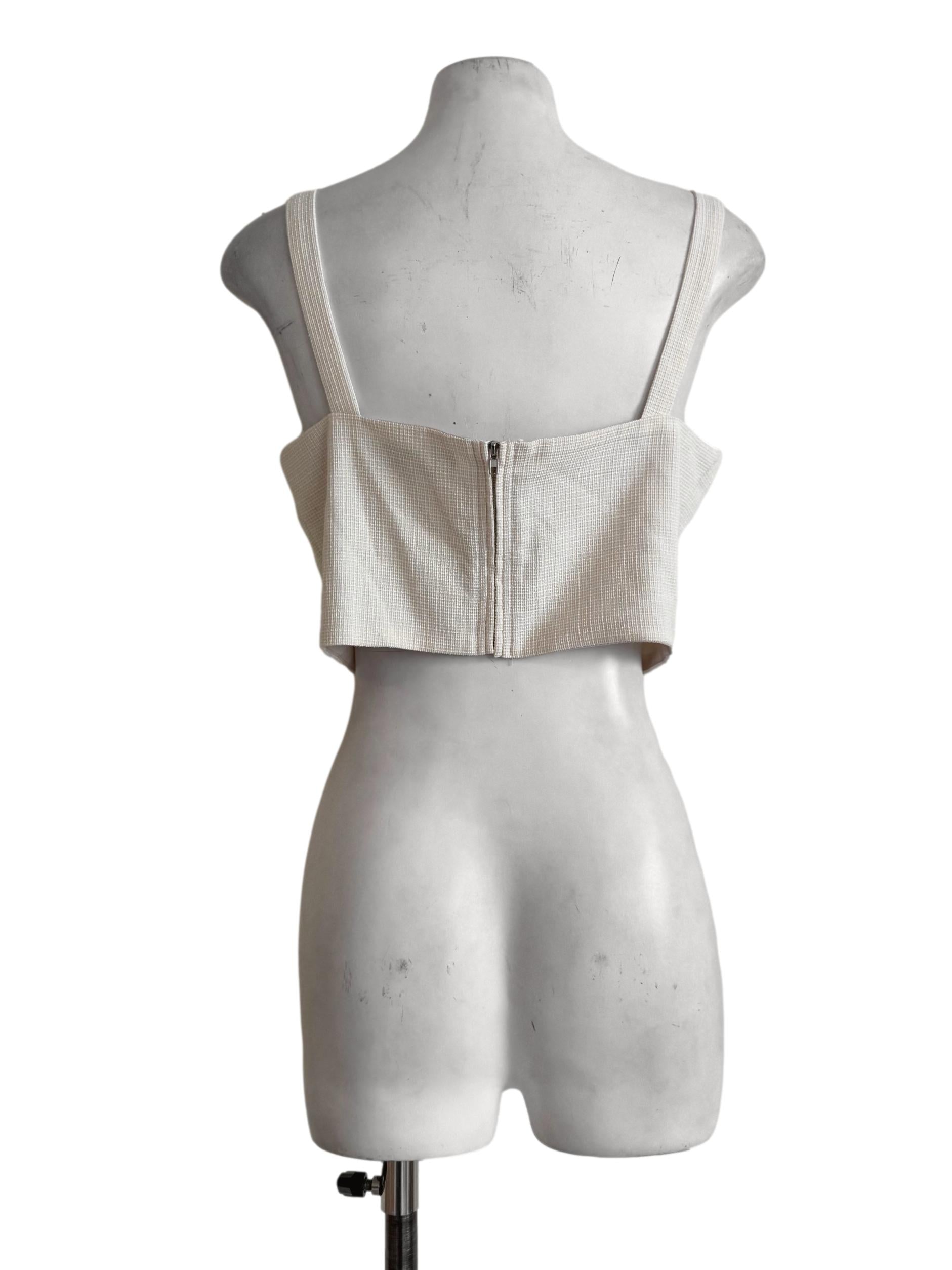 Ivory Tweet Sleeveless Top TTR