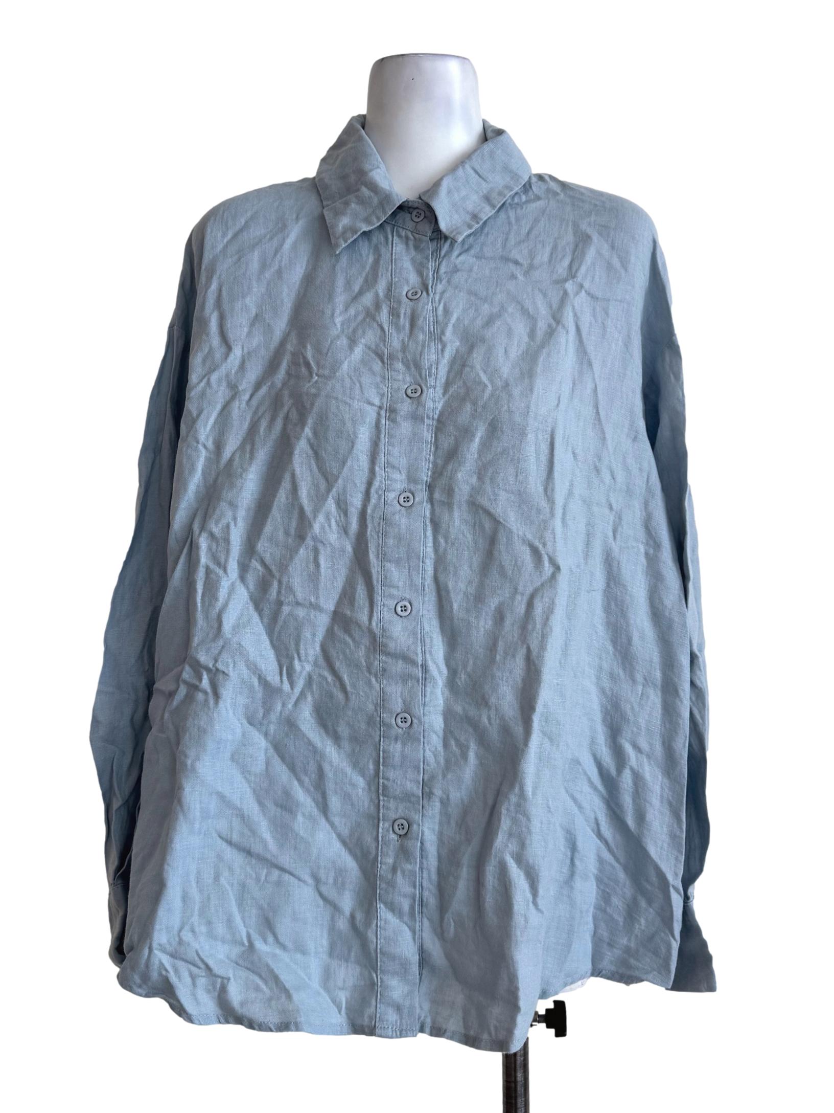 Cloud Blue Long Sleeve Blouse TEM