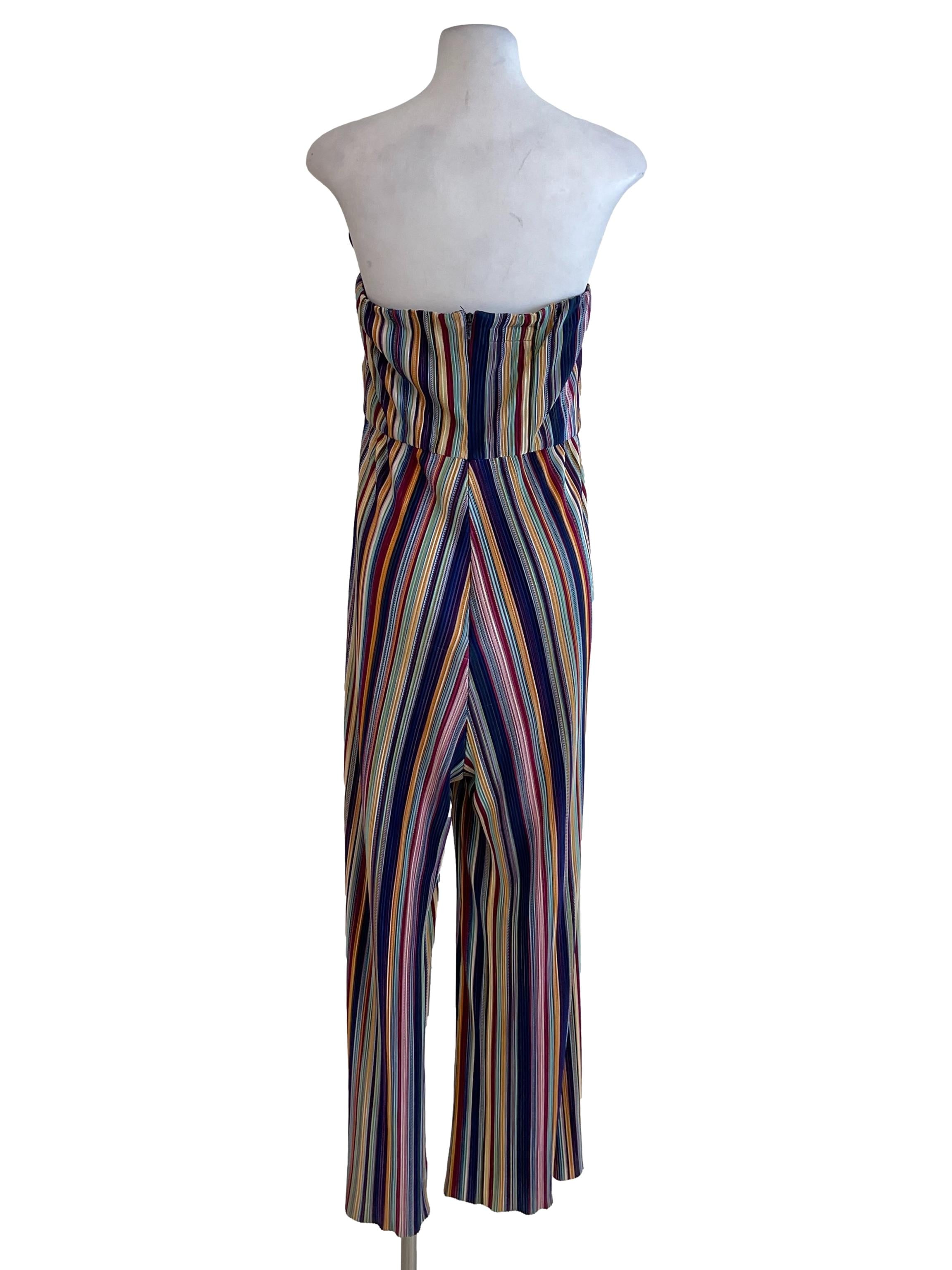 Multicolor Strapless Jumpsuit