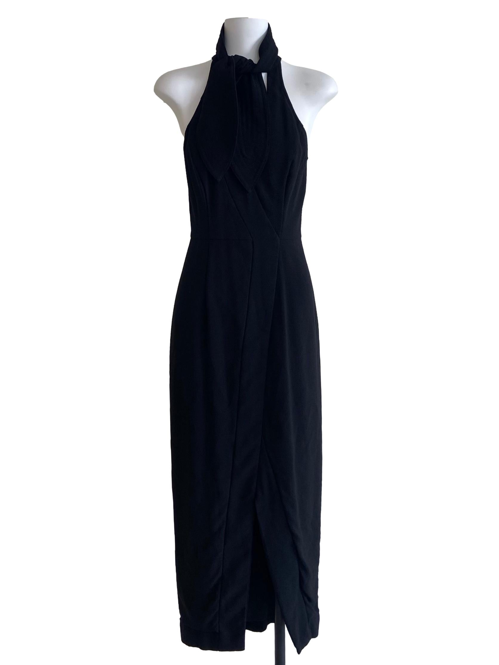 Black Sleeveless Slit Shift Dress