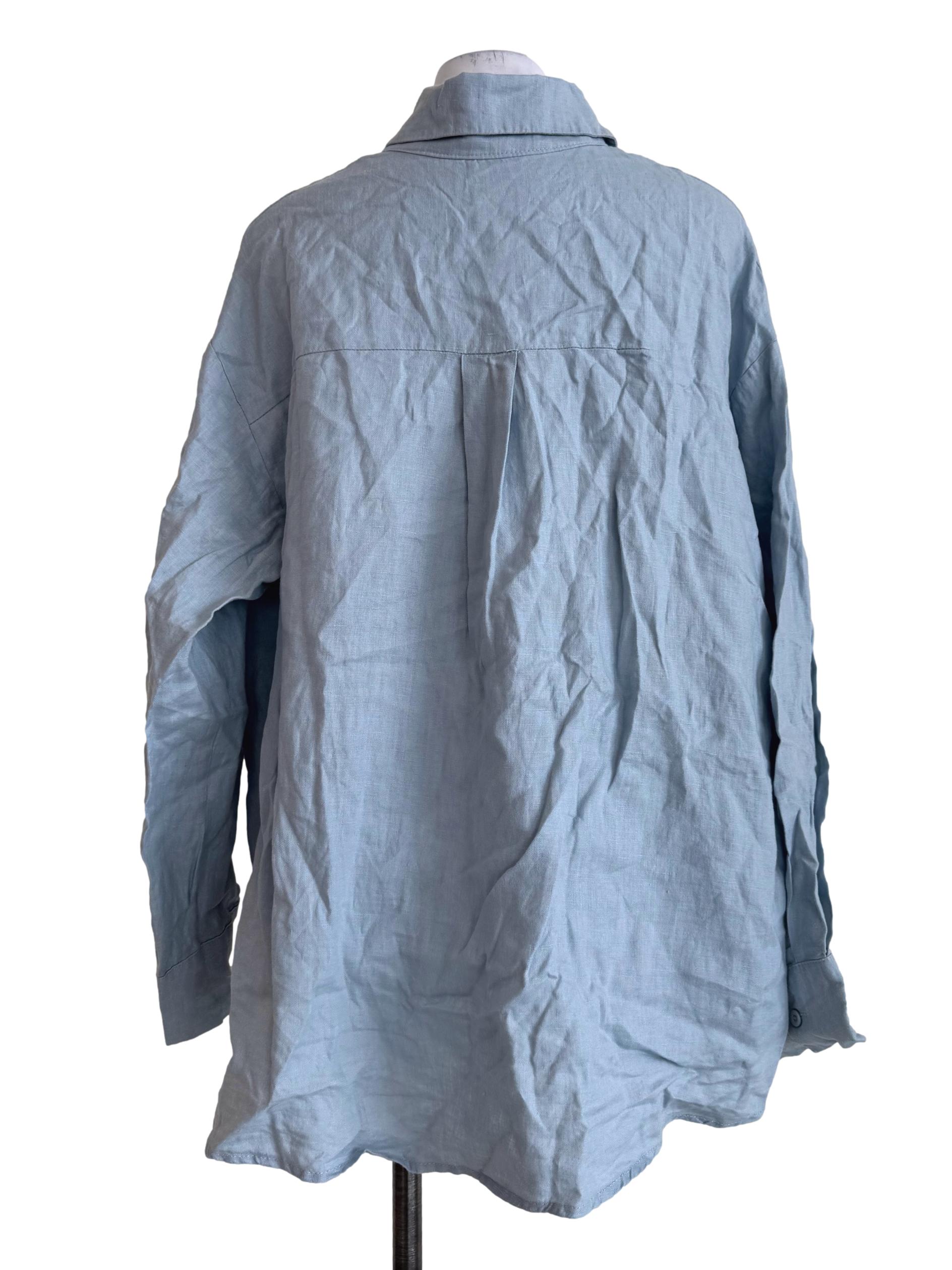 Cloud Blue Long Sleeve Blouse TEM