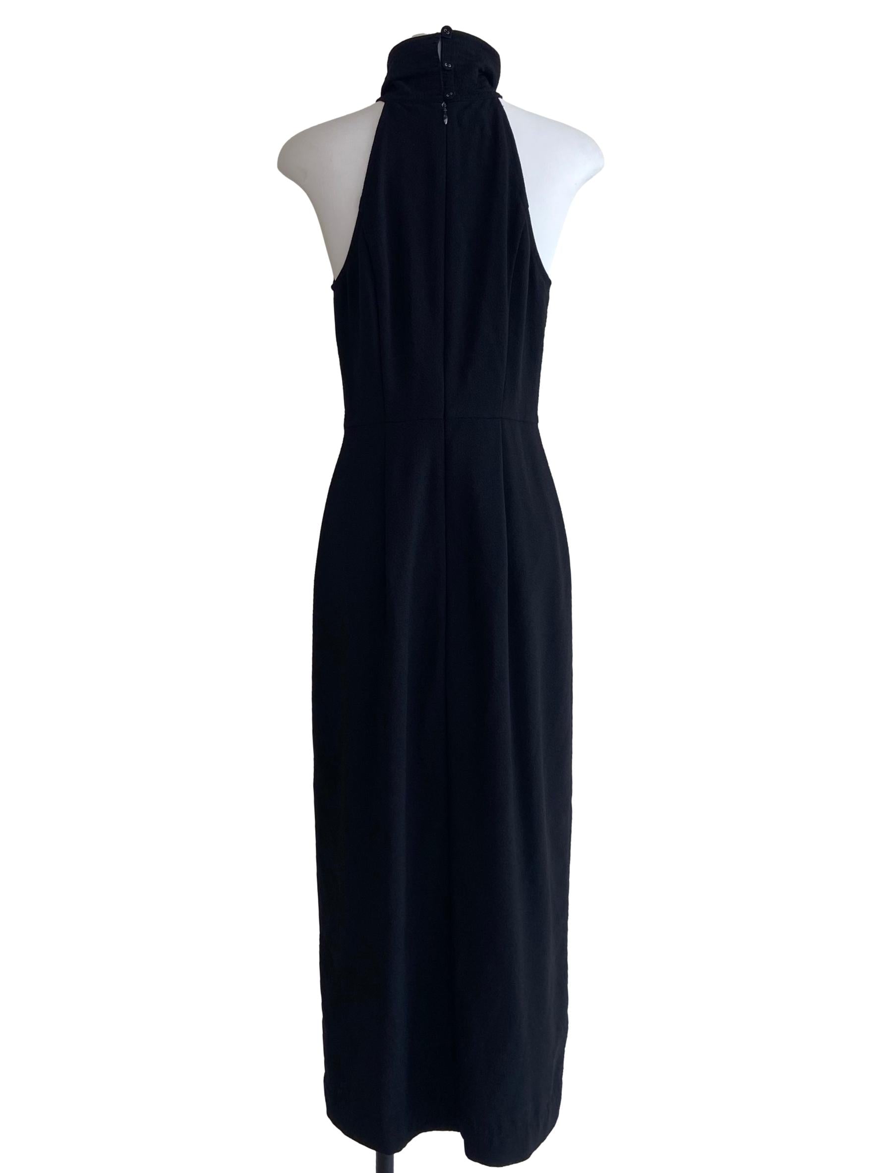 Black Sleeveless Slit Shift Dress