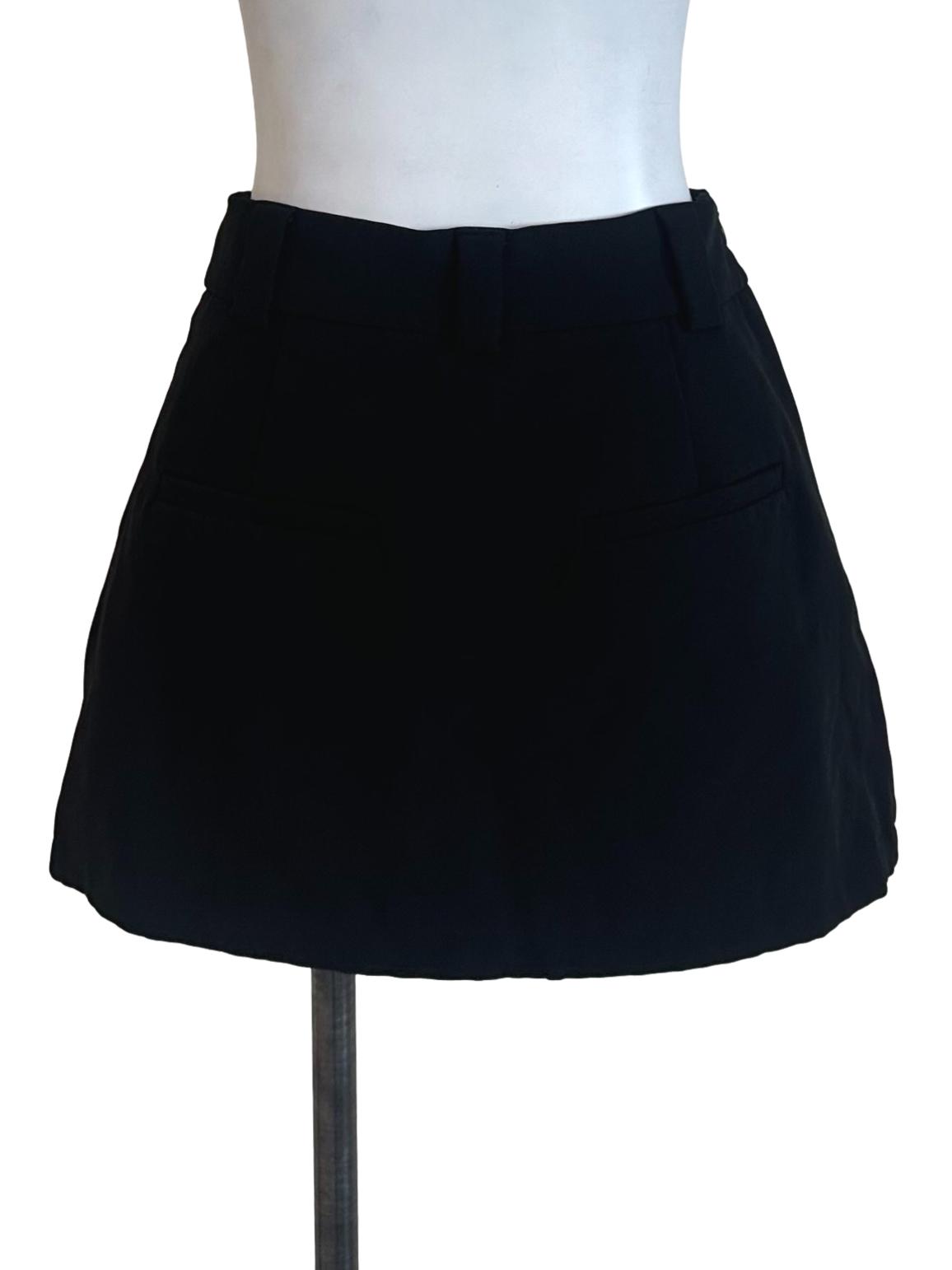 Raven Black Asymmetric Skorts