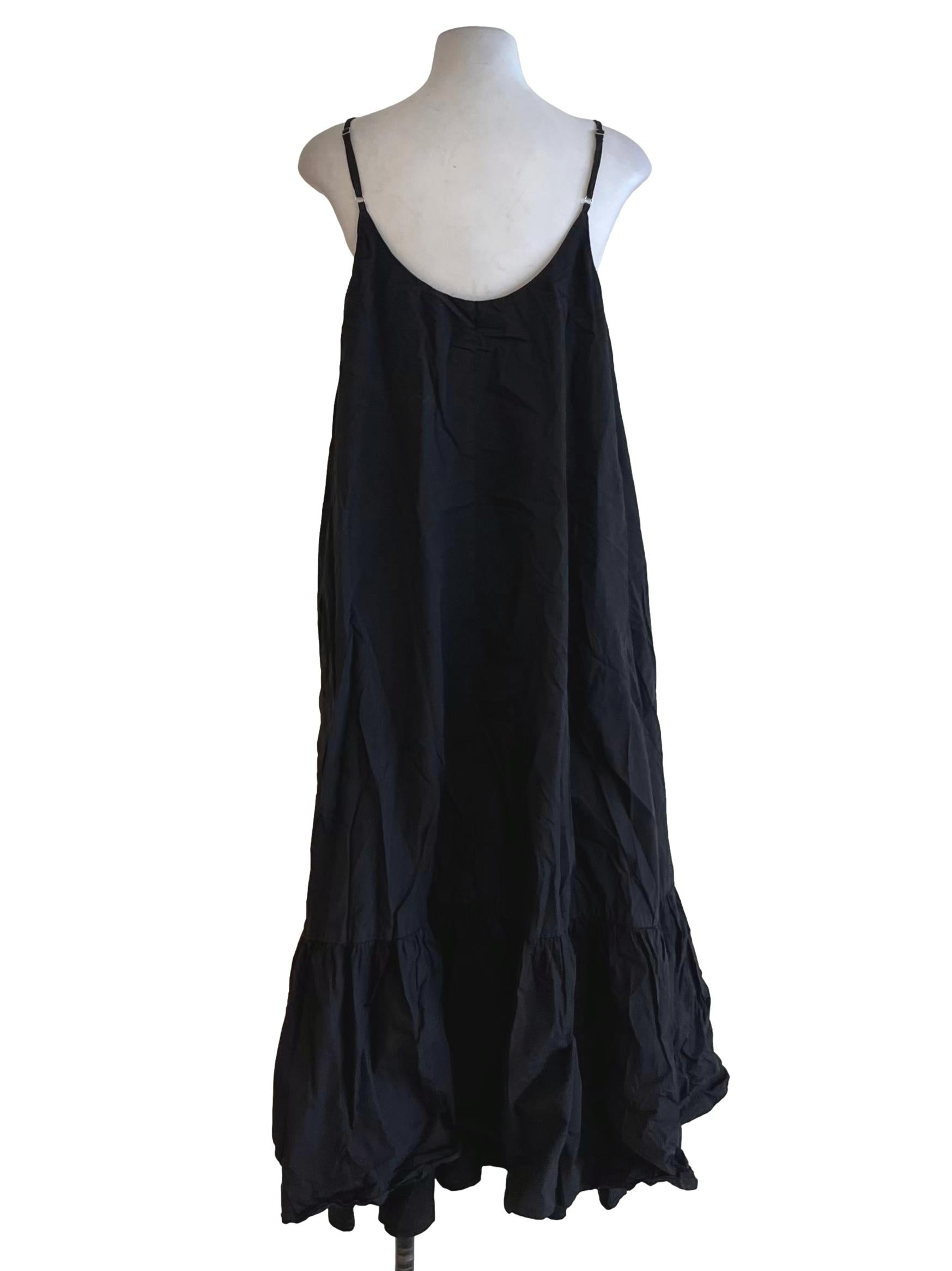 Black Scoop Neckline Peplum Dress