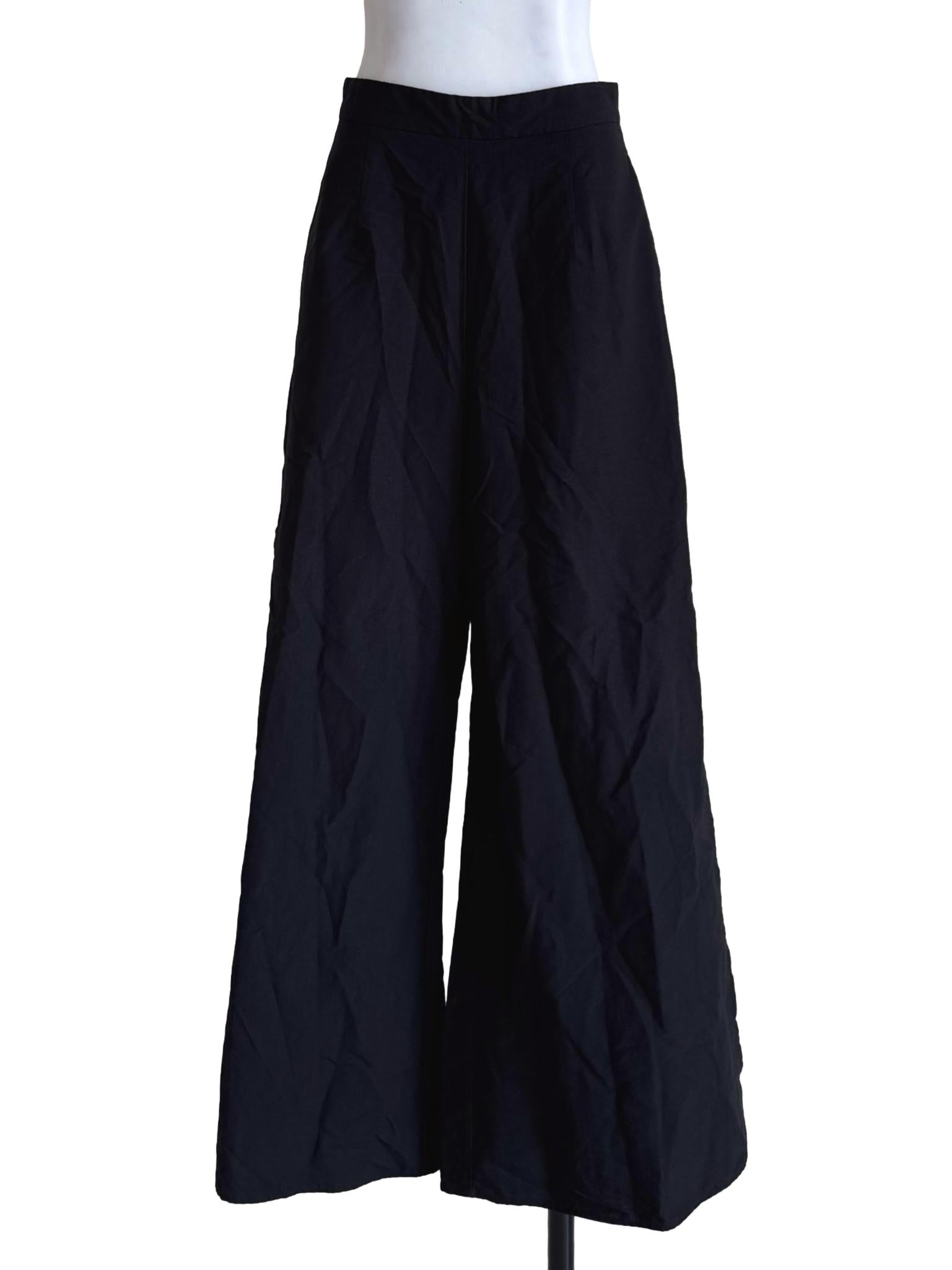 Muted Black Side Slit Pants LB