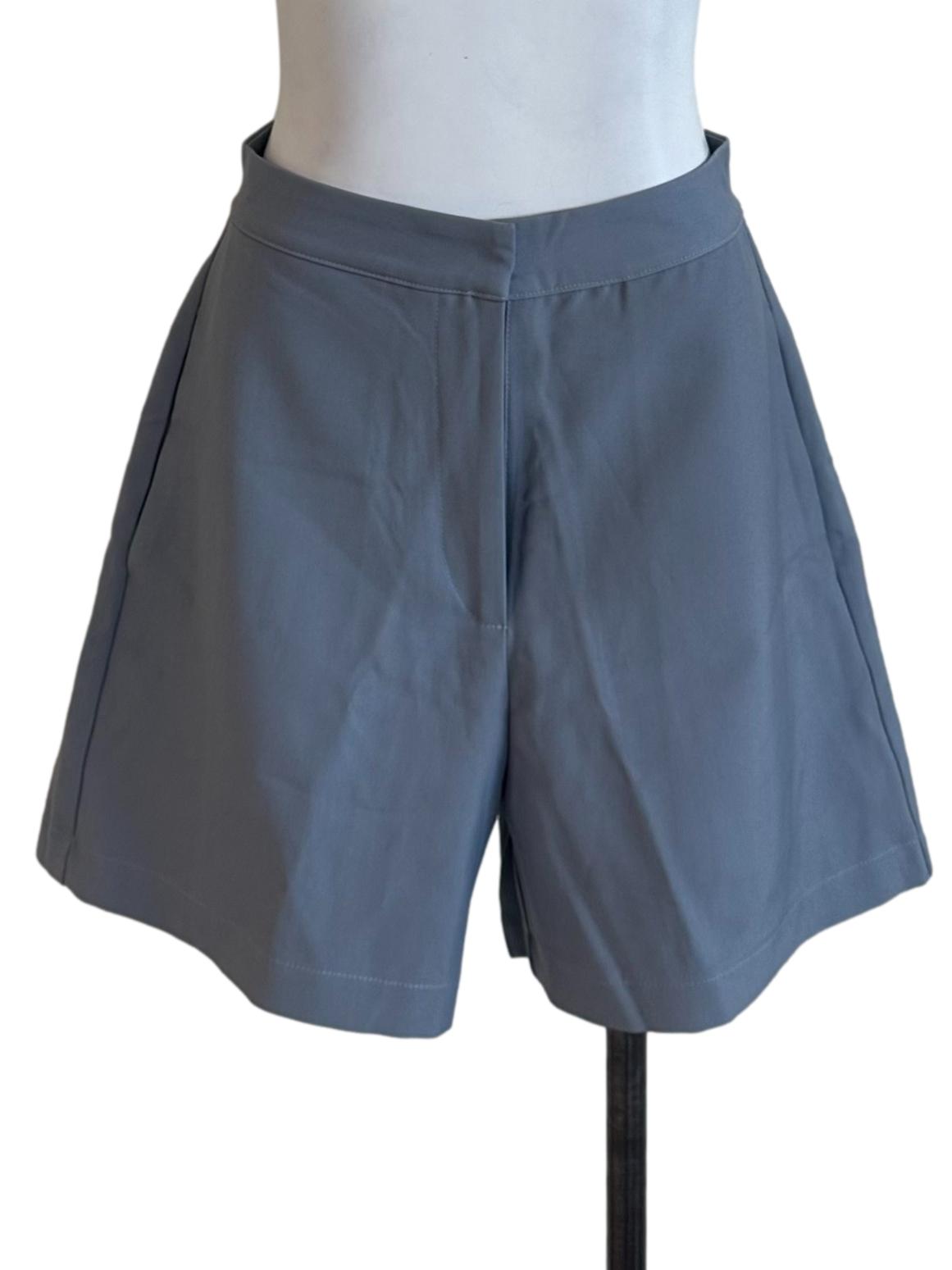 Dusty Blue High Waist Casual Shorts