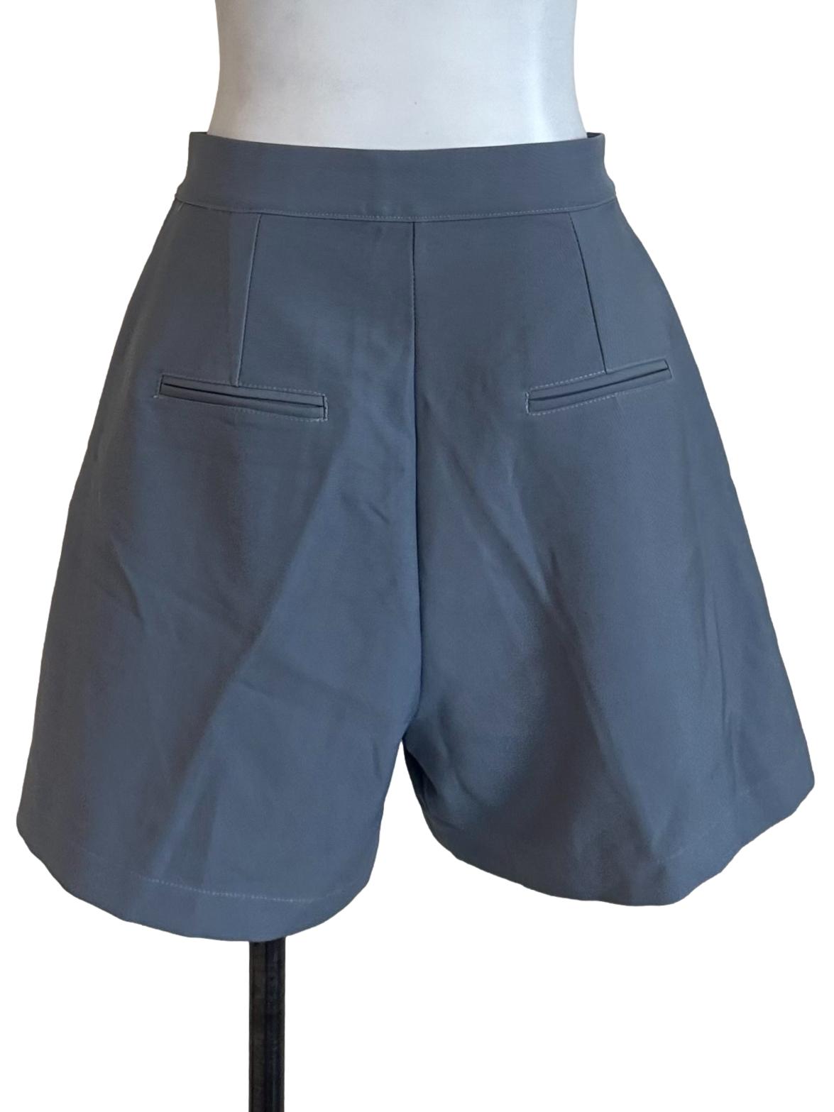 Dusty Blue High Waist Casual Shorts