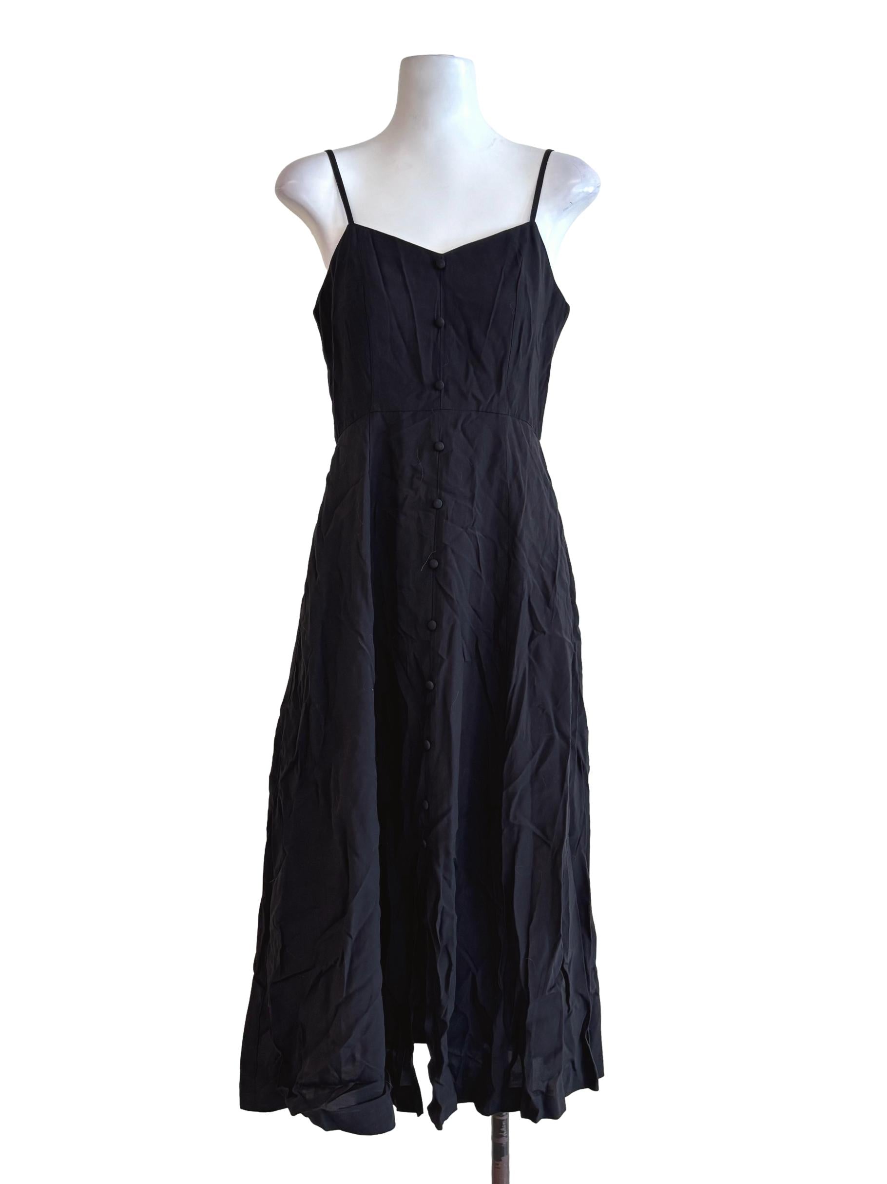 Soft Black Spaghetti Strap Dress