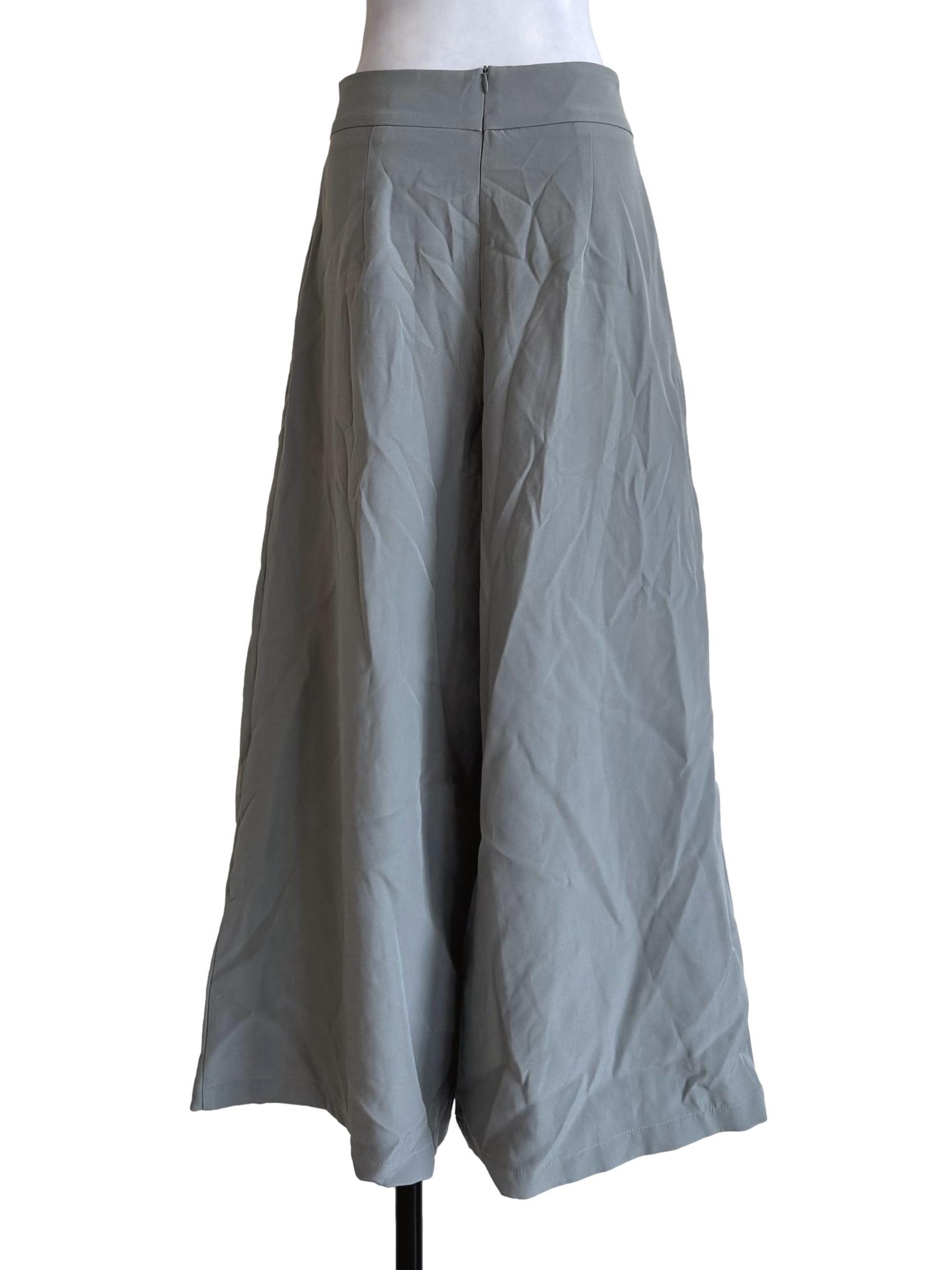 Steel Grey Wide Leg Pants
