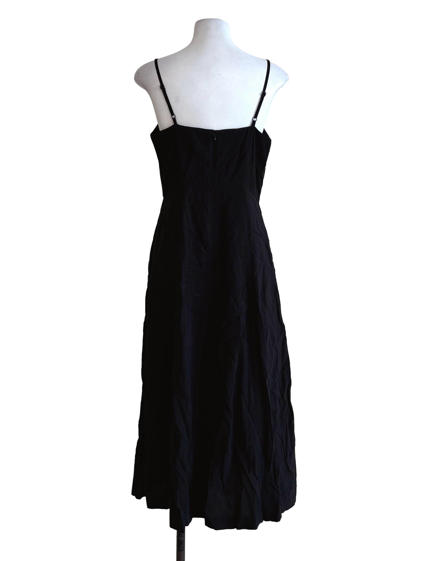 Soft Black Spaghetti Strap Dress