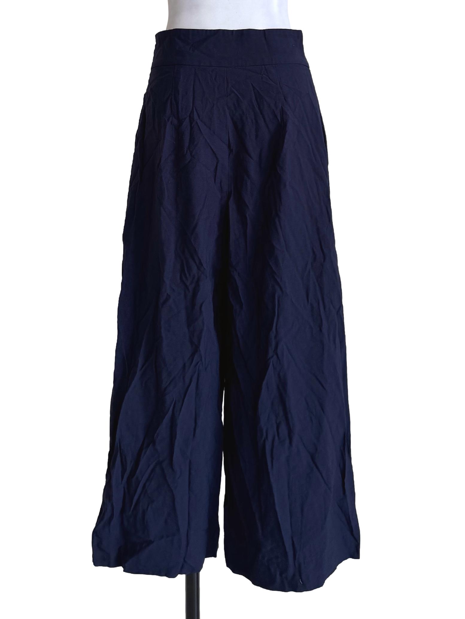 Navy Blue Straight Cut Pants LB