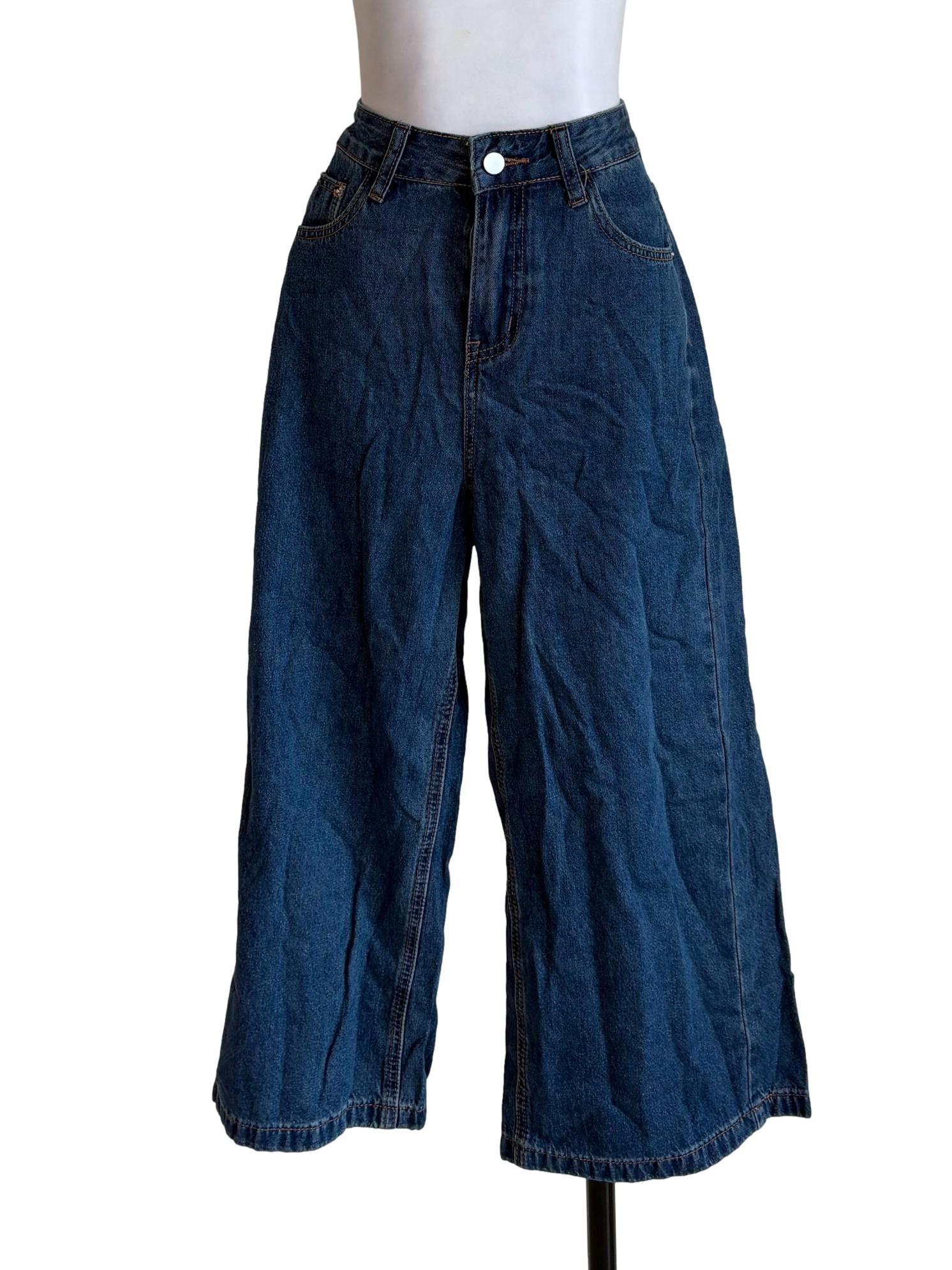 Dark Blue Culottes Jeans