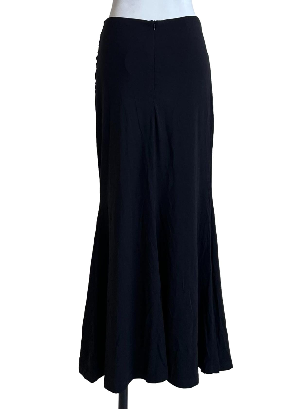 Jade Black A-Line Skirt