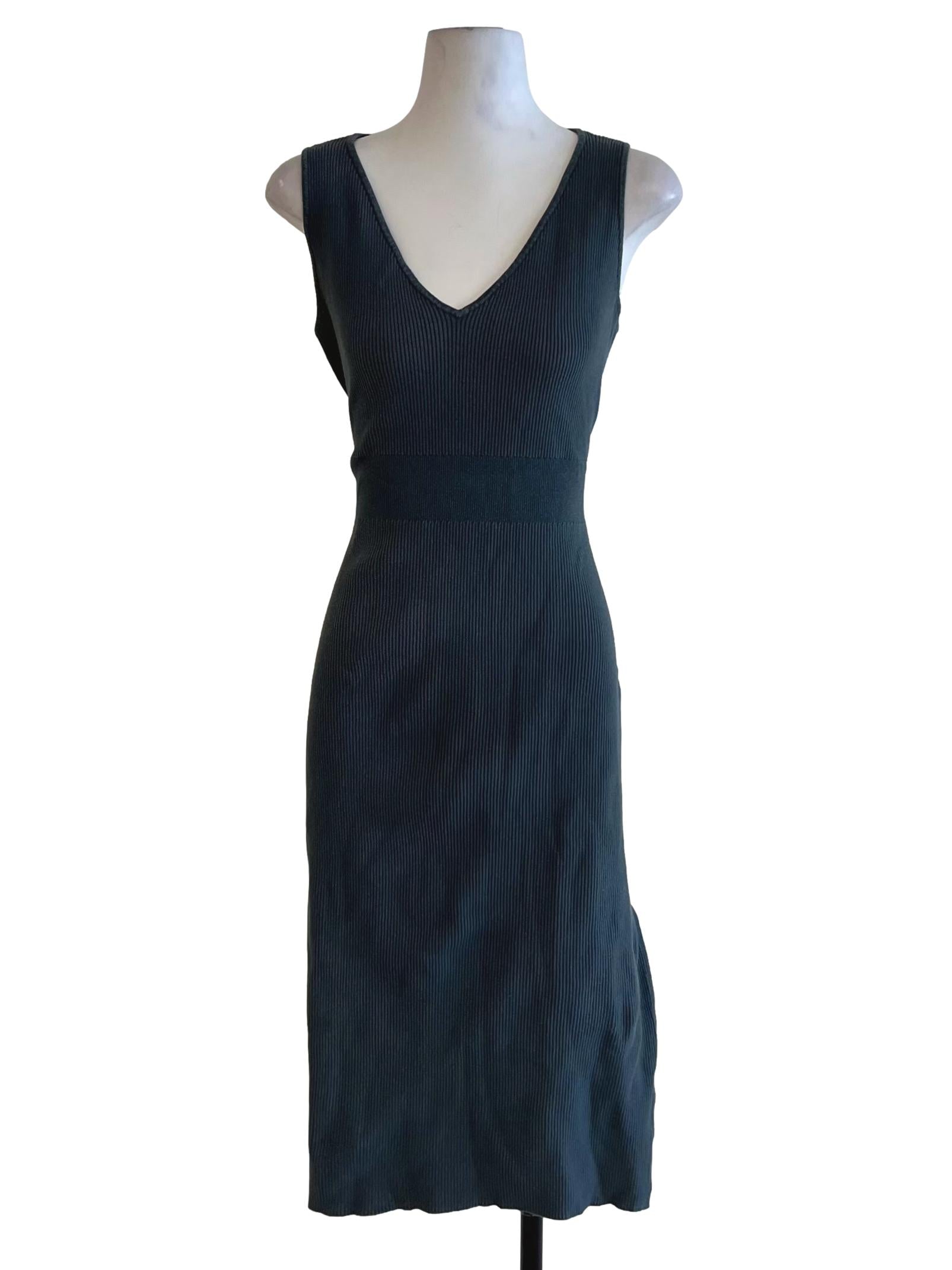 Ocean Blue V-Neckline Sheath Dress