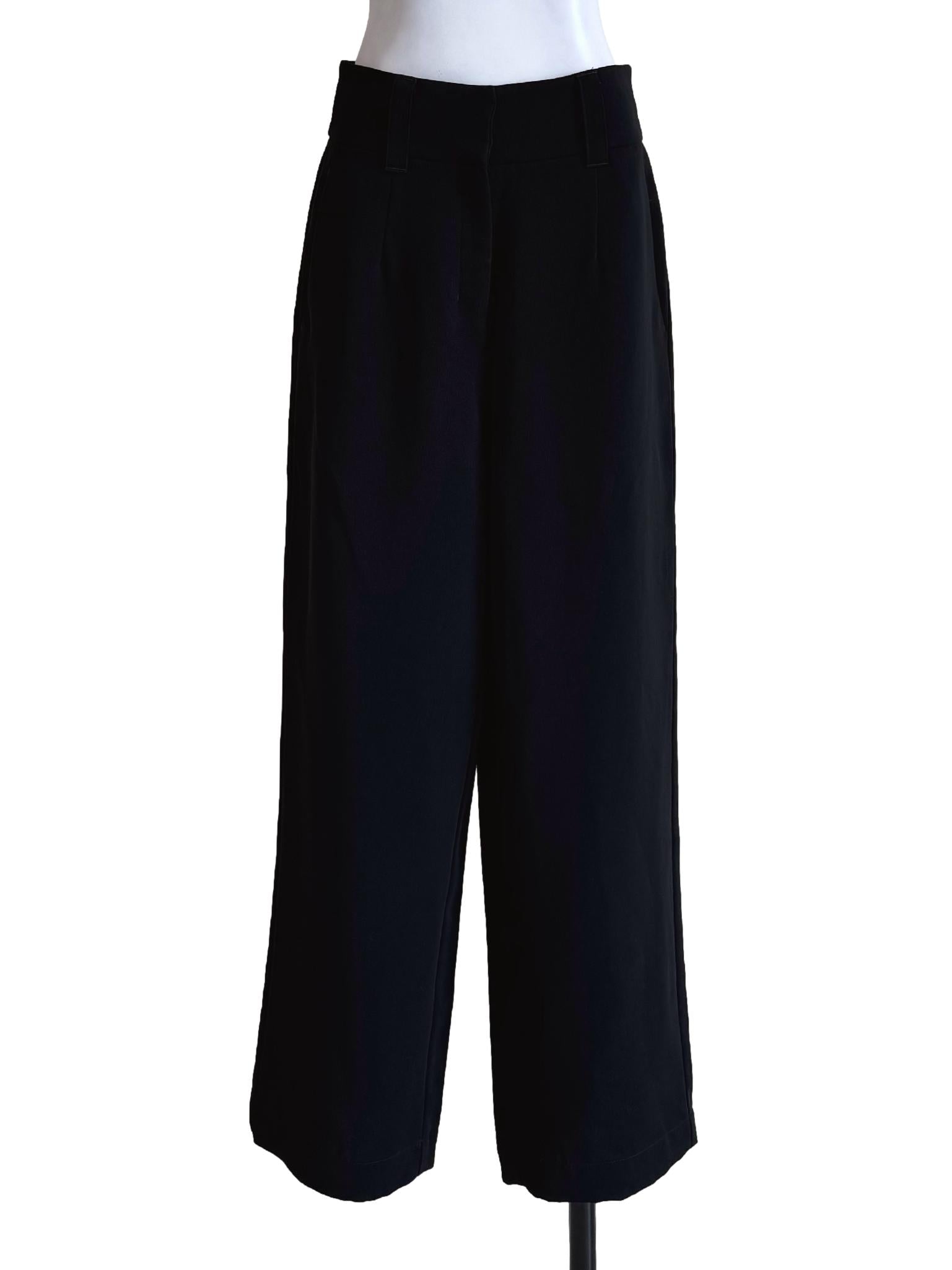 Ink Black Straight Cut Pants LB