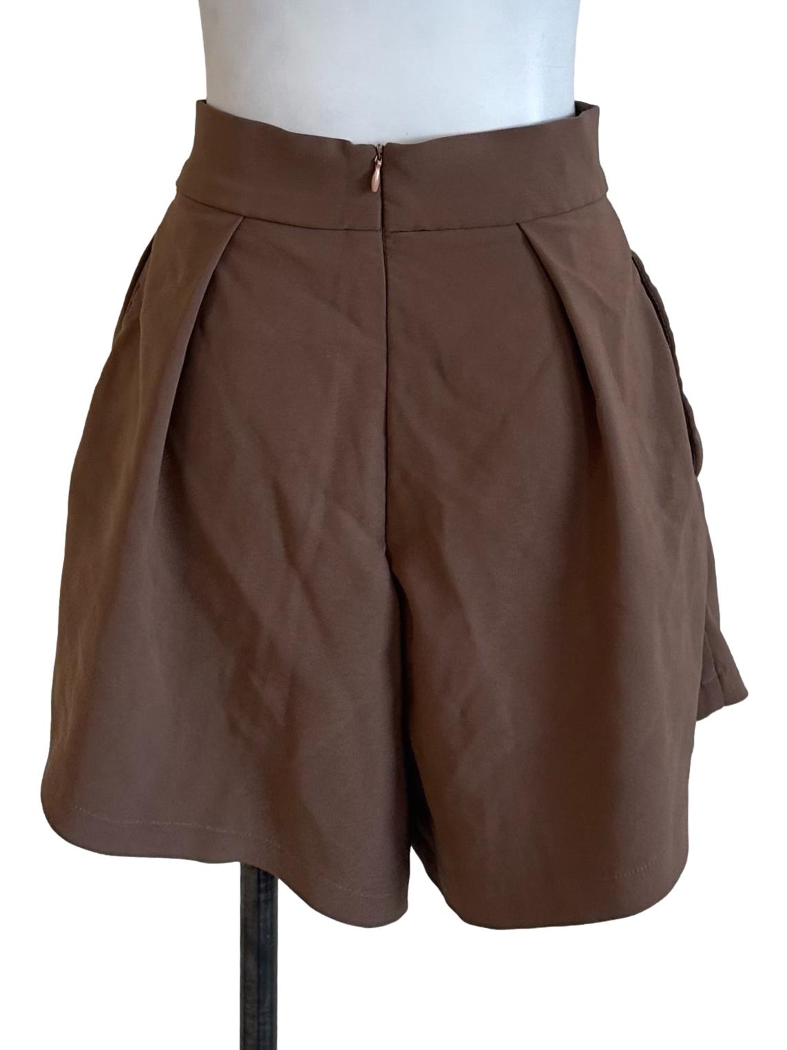 Mocha Brown High Waist Shorts