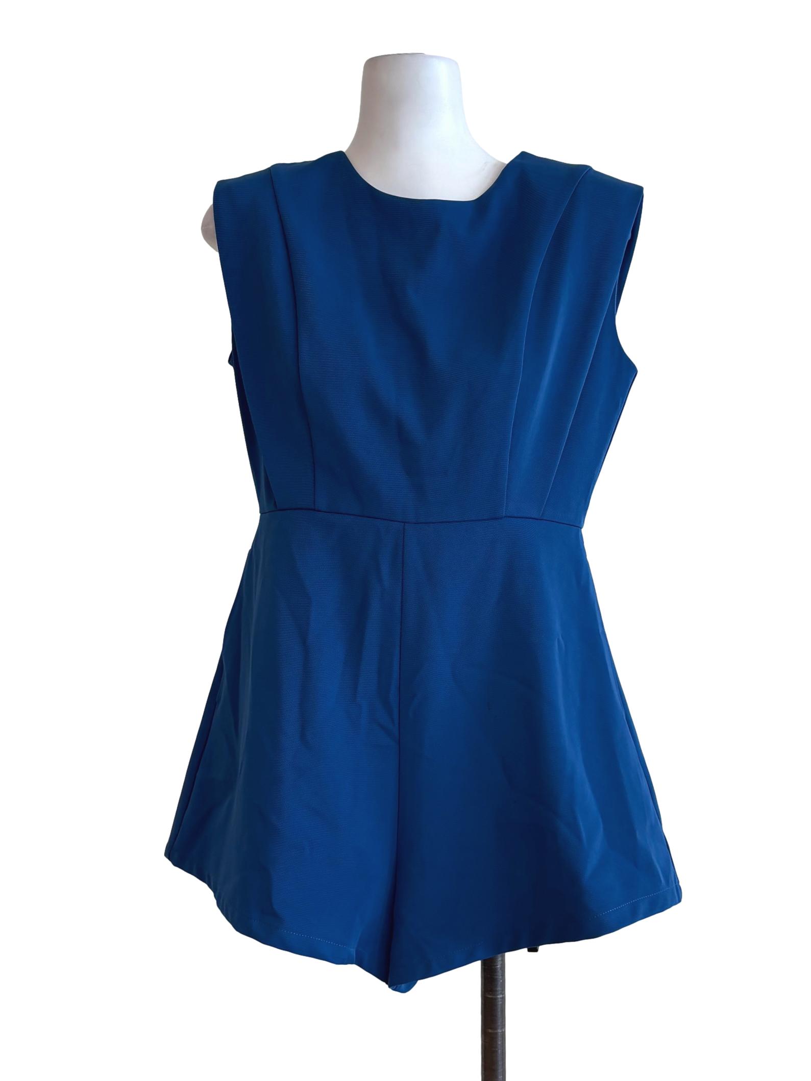 Blue Sleeveless Rompers