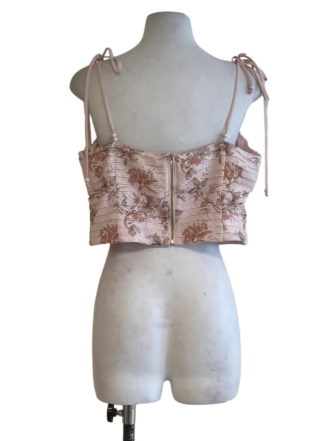 Blush Pink Floral Sleeveless Top