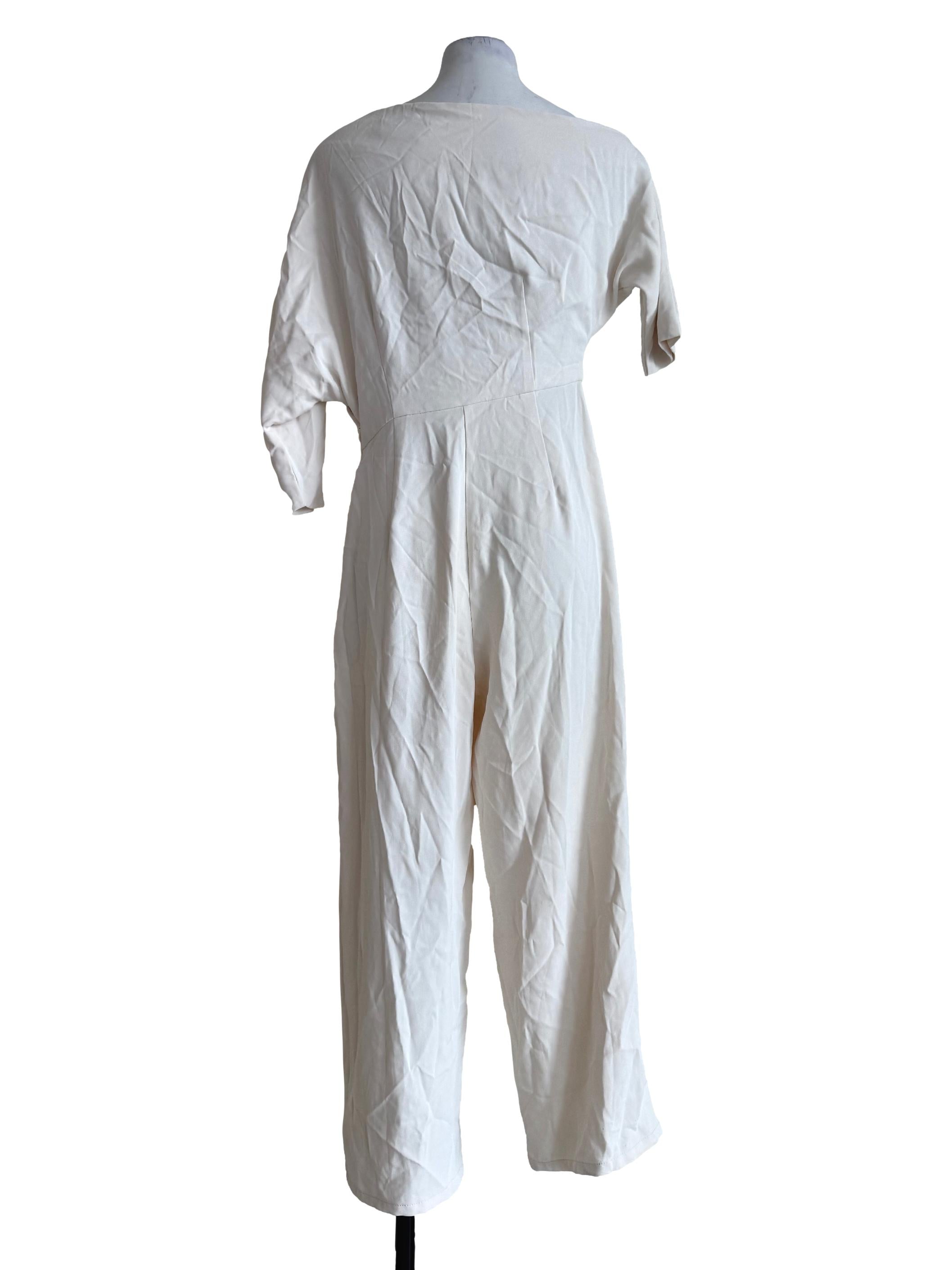 Ivory Asymmetric Neck Jumpsuit LB