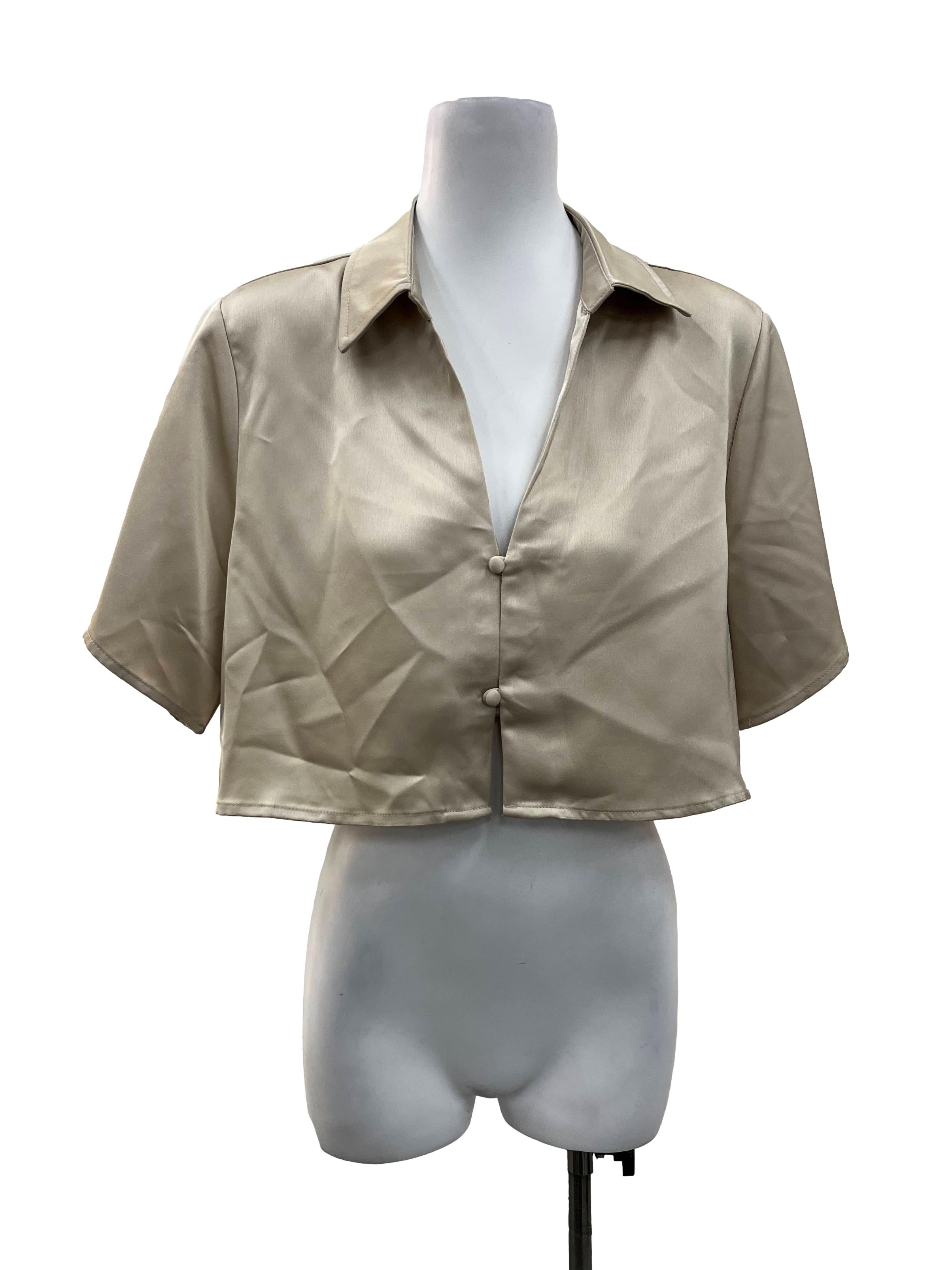 Light Cream Button Down Top