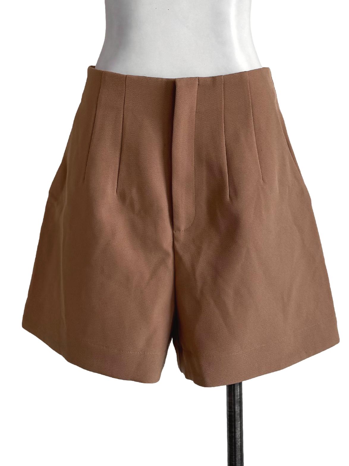 Khaki Brown A-Line Short Pants LB