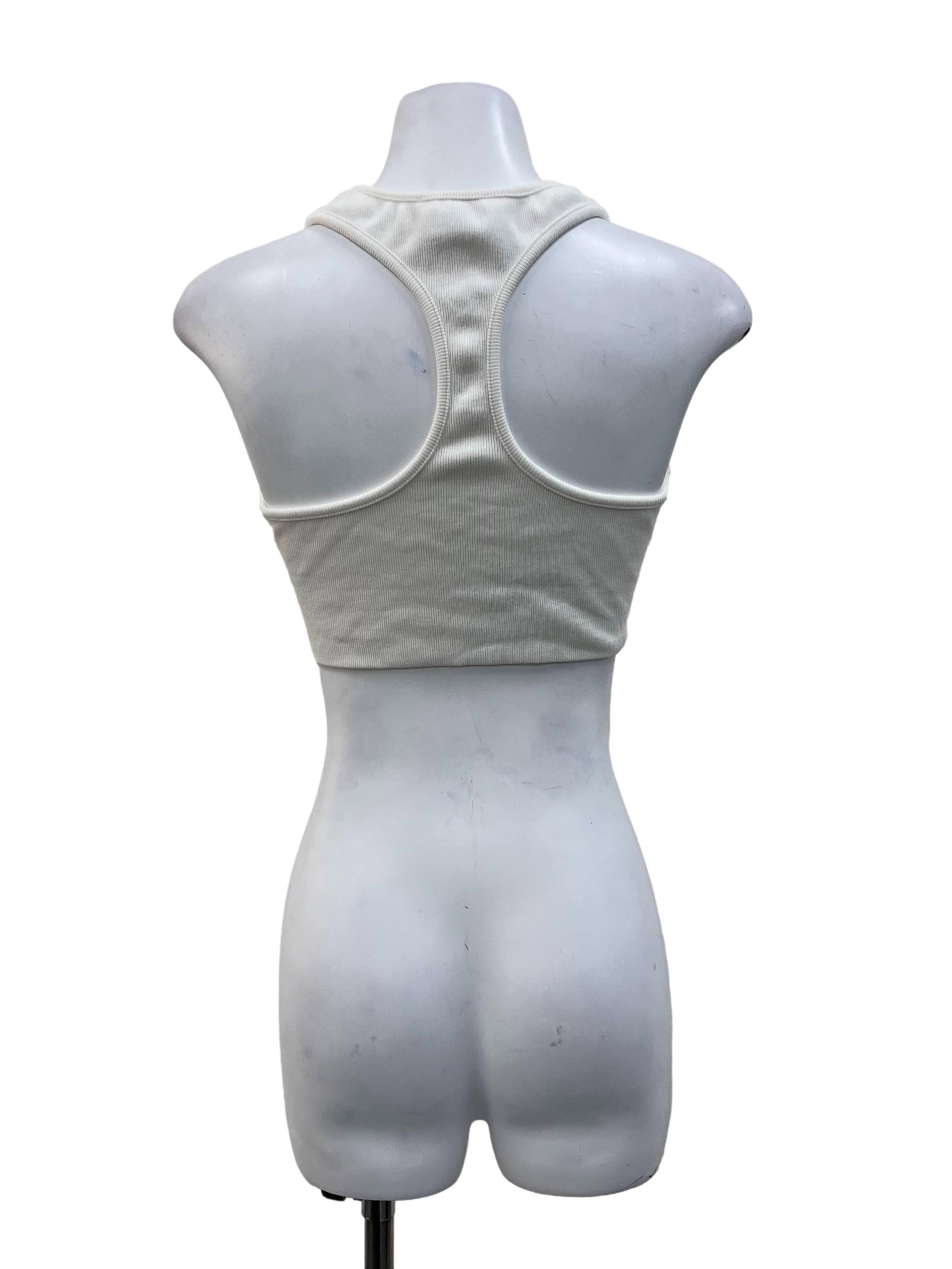 White Racerback Crop Top