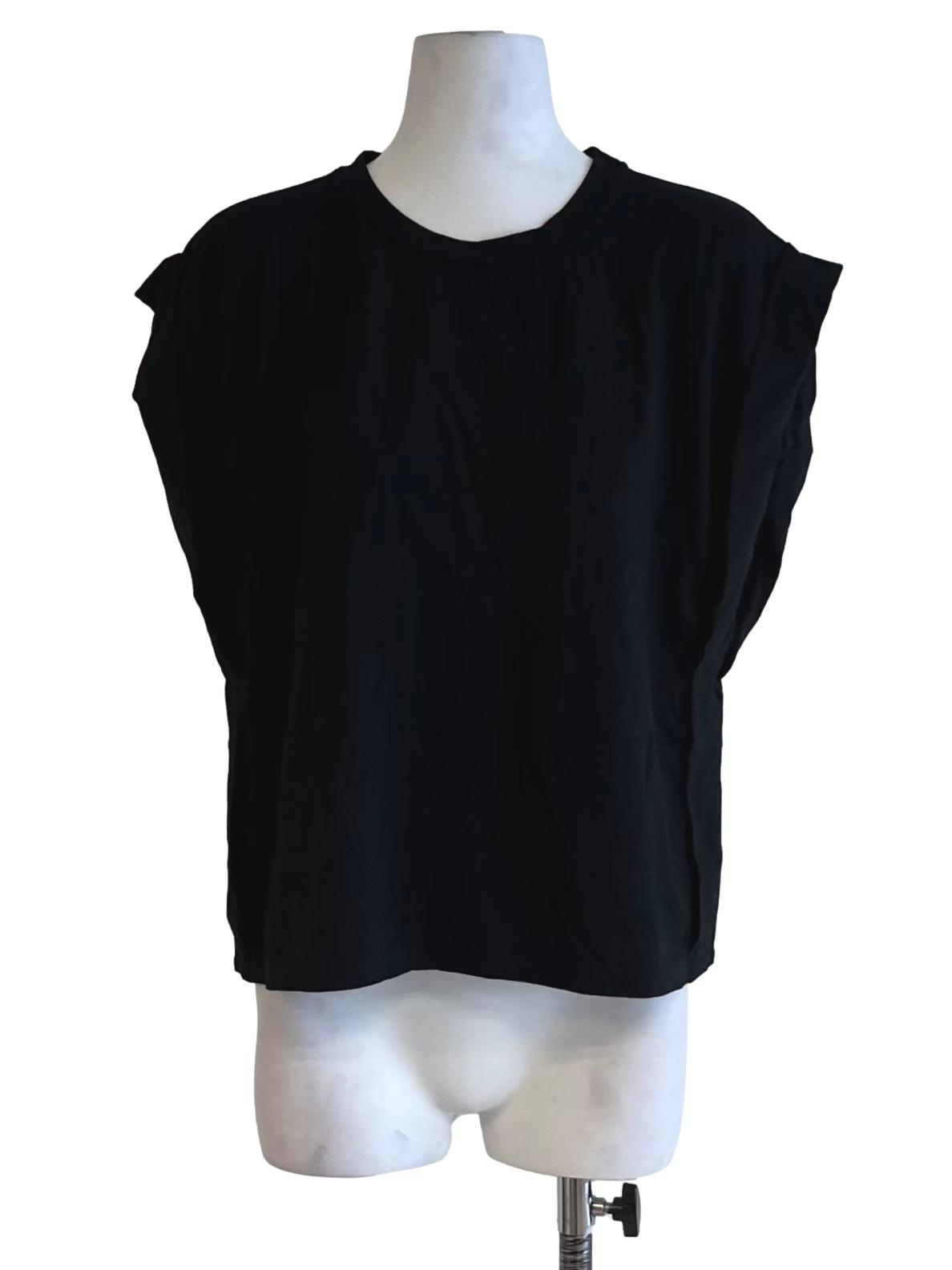 Black Boxy Sleeveless Top