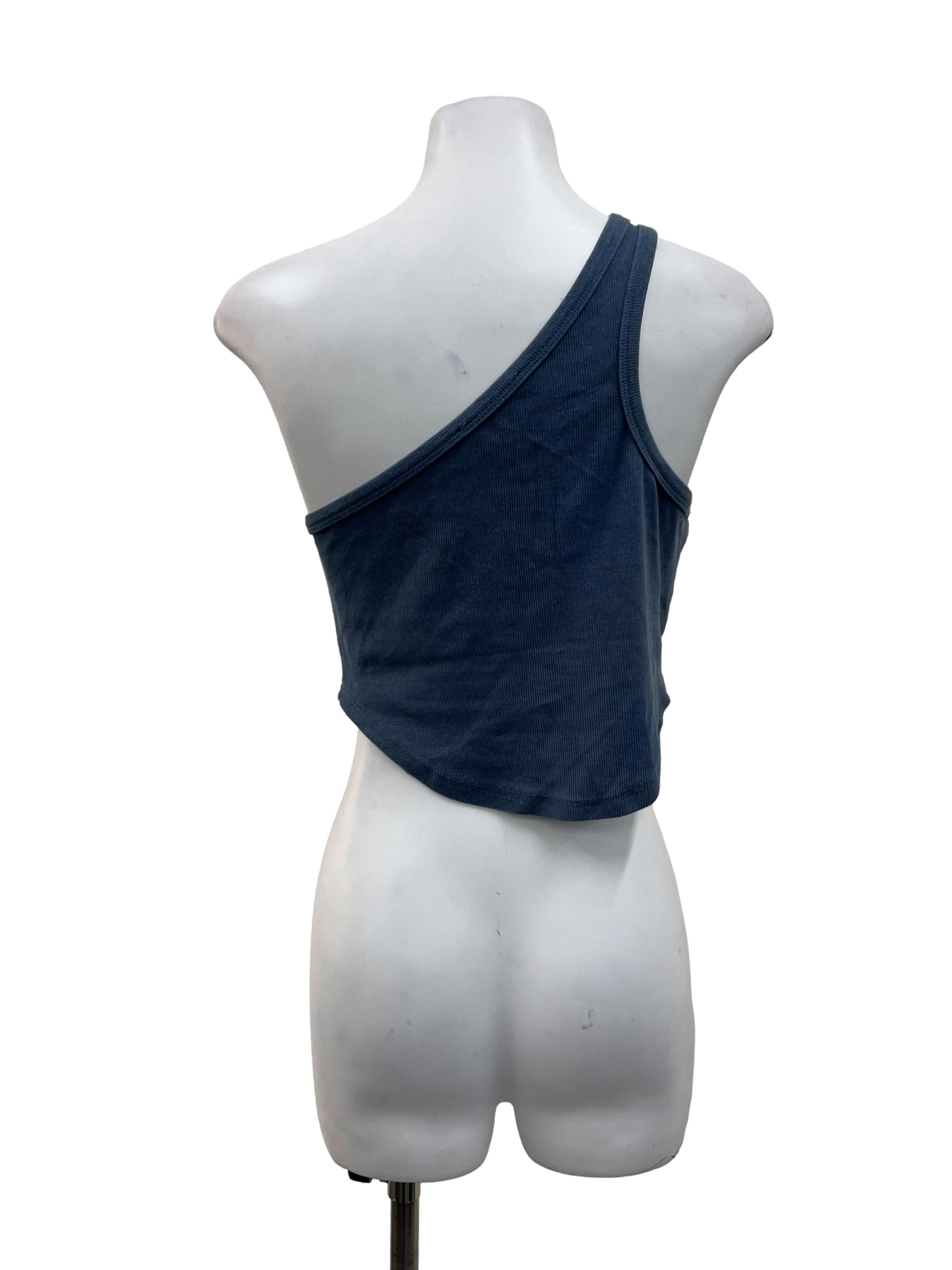 Blue Curved Toga Top