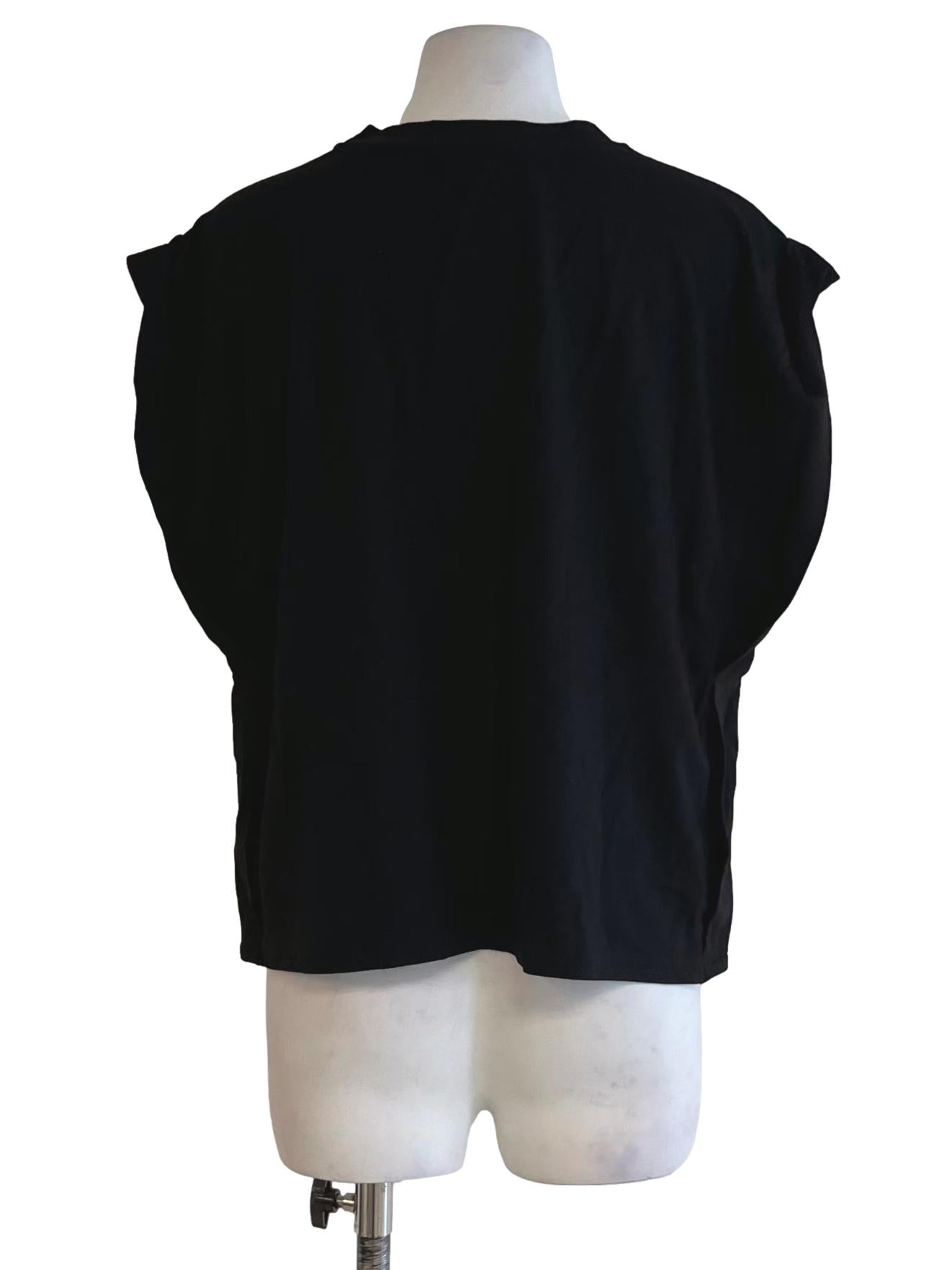 Black Boxy Sleeveless Top
