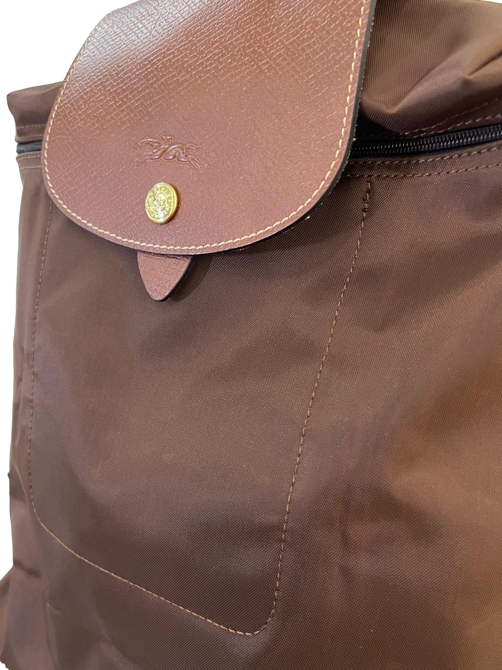 Brown Nylon Longchamp -  Le Pliage Backpack CSN