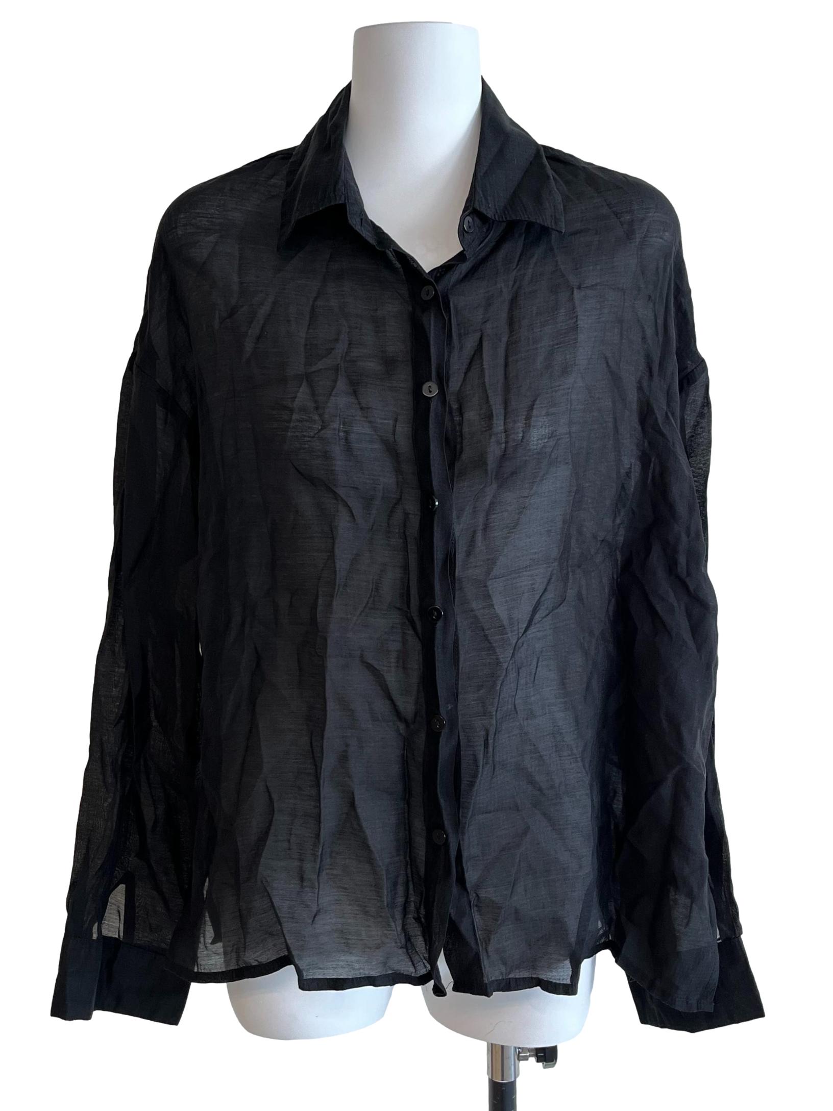 Ink Black Linen Shirt