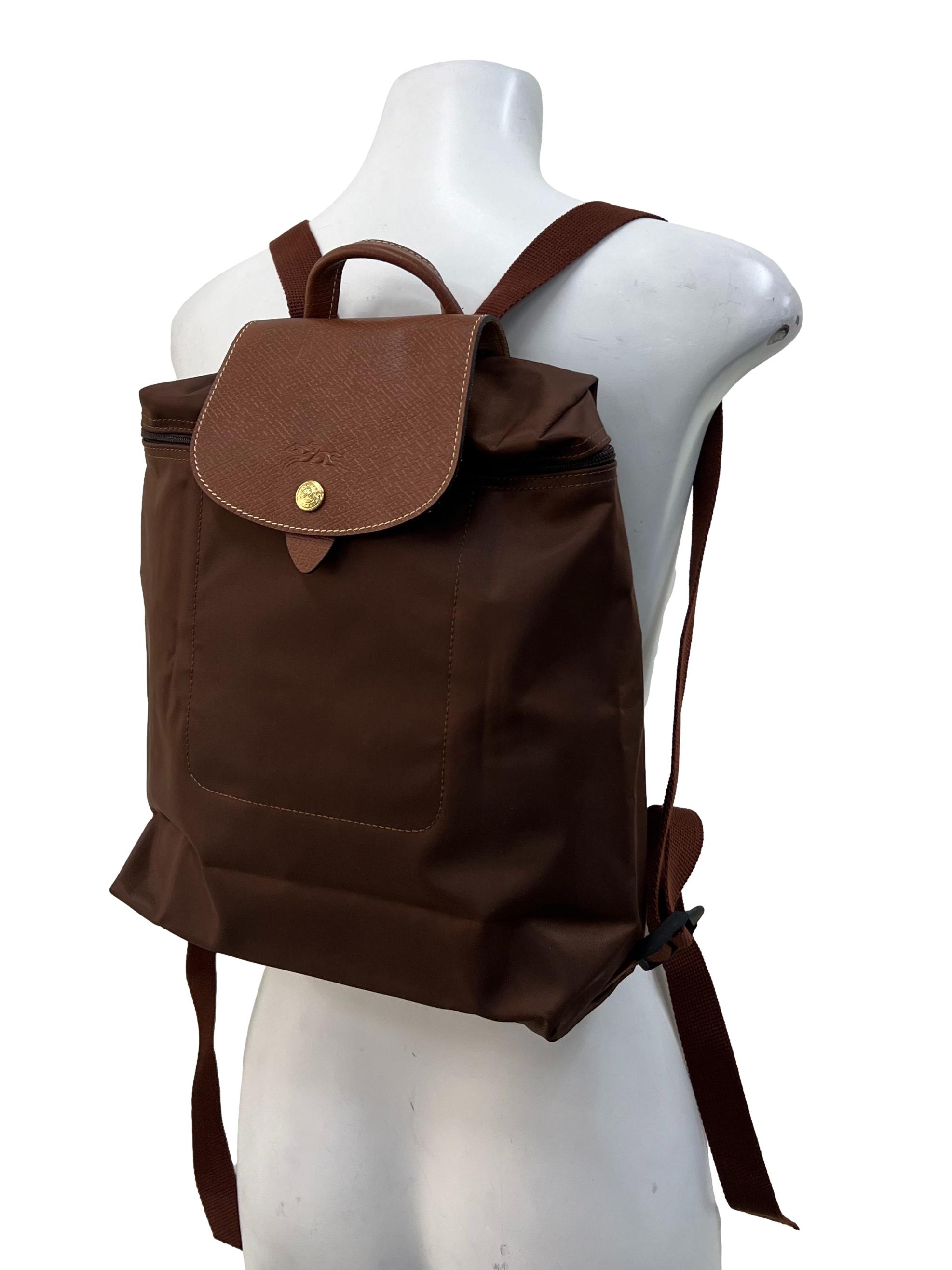 Brown Nylon Longchamp -  Le Pliage Backpack CSN