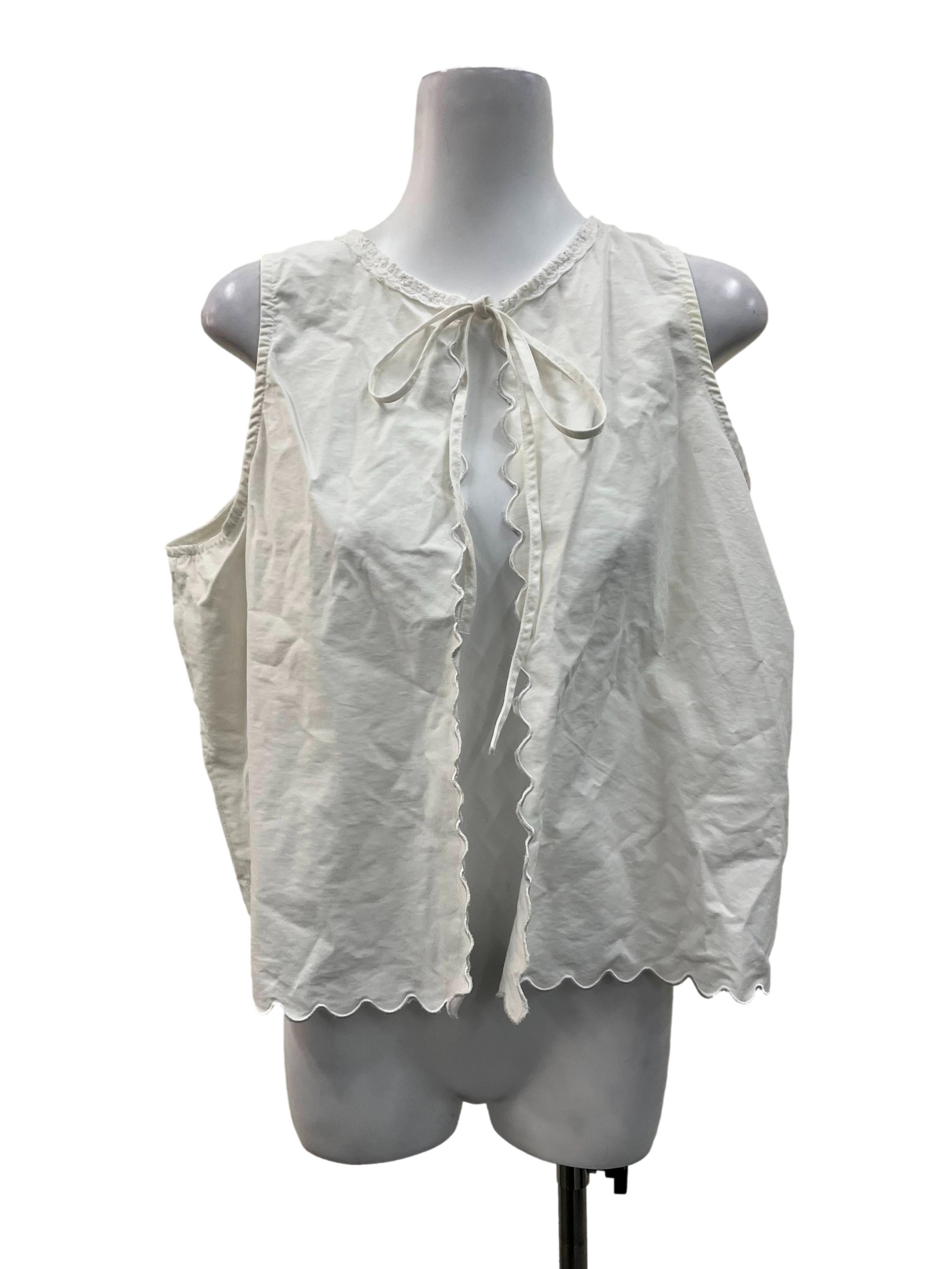 White Scalloped Vest