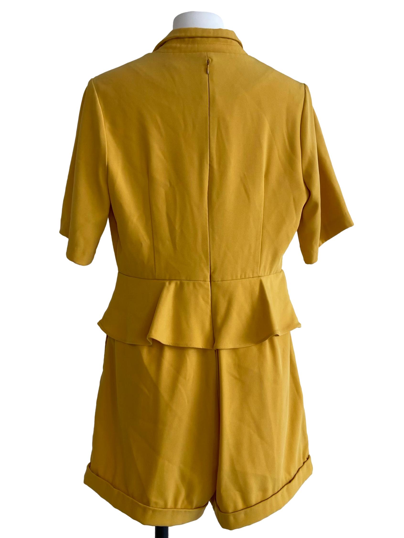 Butter Yellow V-Neck Romper