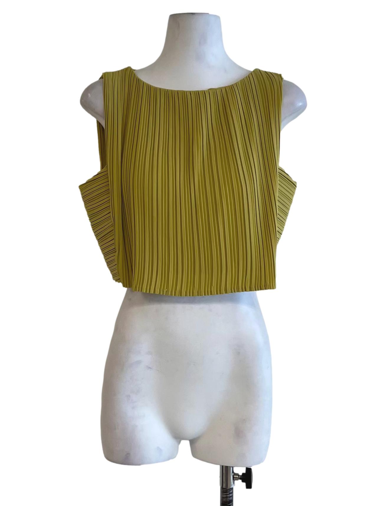 Mustard Yellow Sabrina Neckline Sleeveless Top