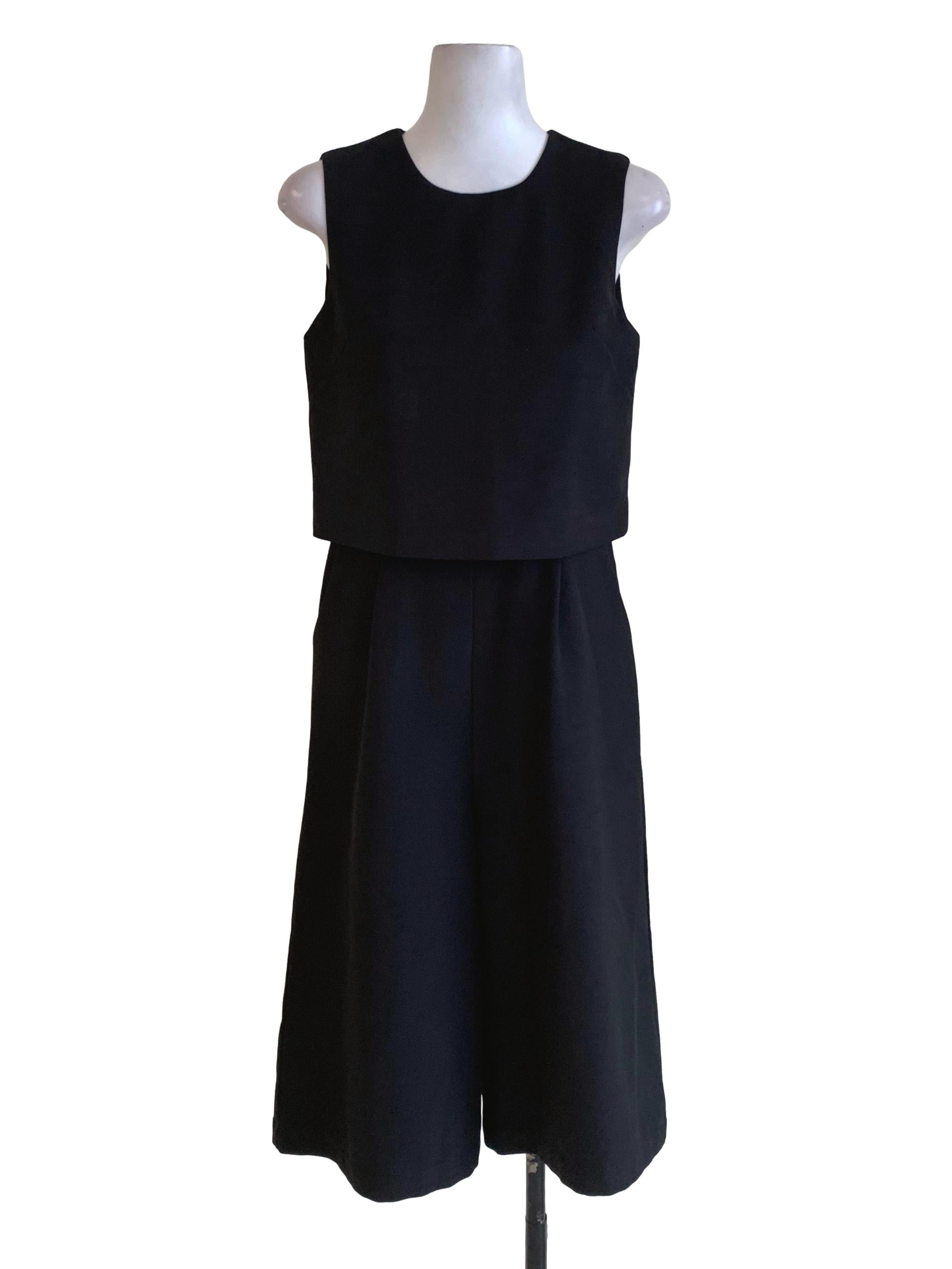 Black Bateau Neckline Jumpsuit TEM